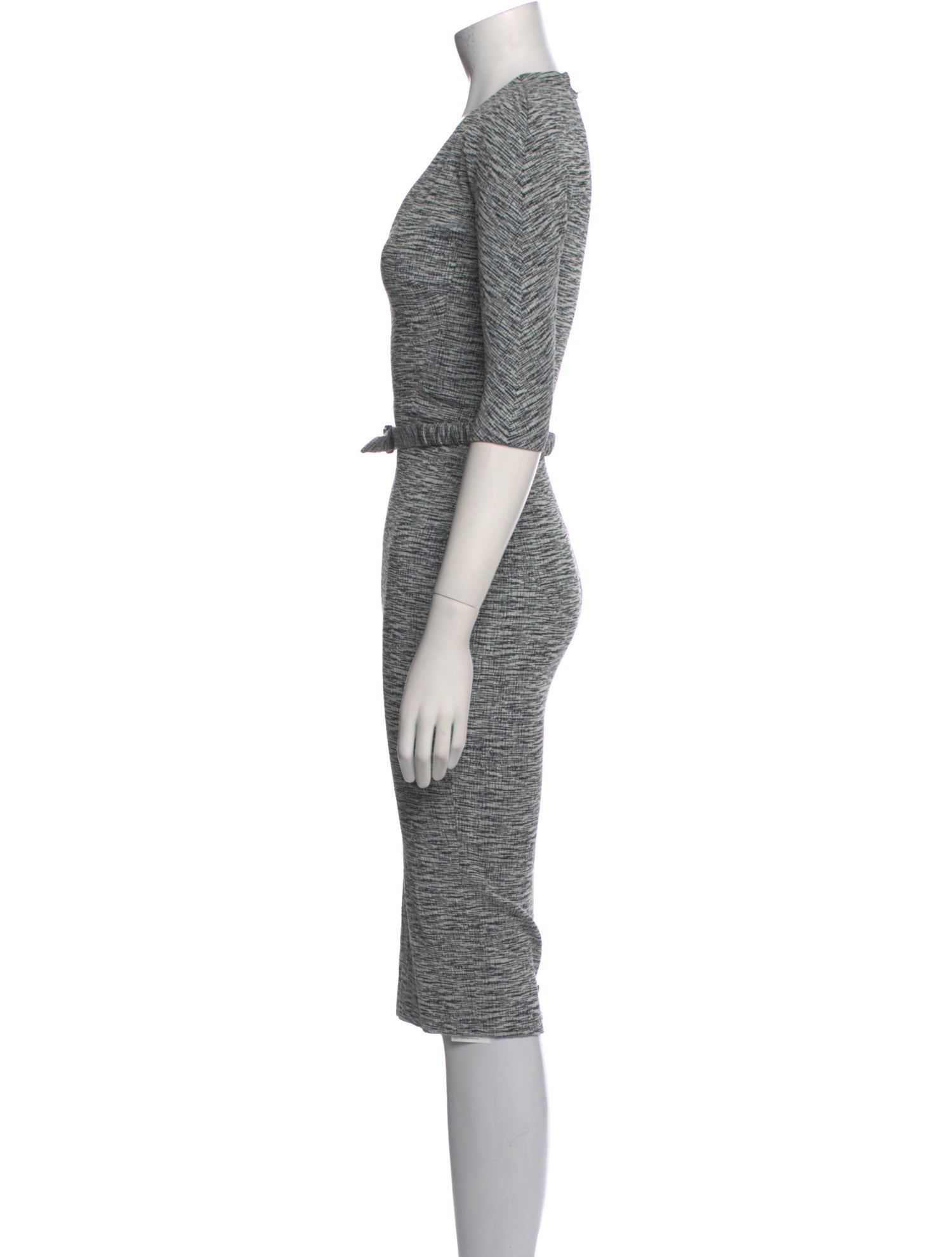 Victoria Beckham V-Neck Midi Length Dress