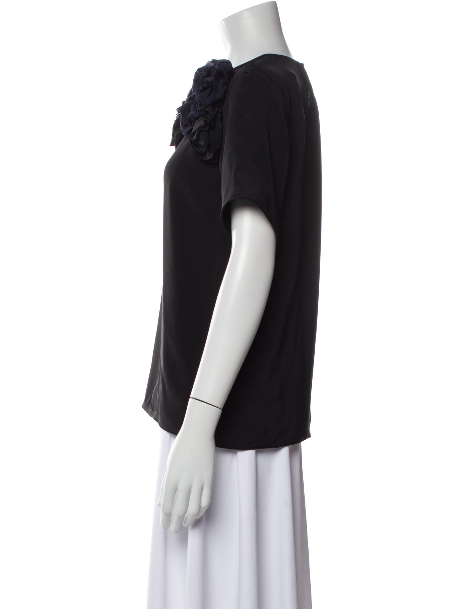 Victoria Beckham Silk Crew Neck Blouse