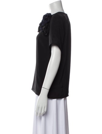 Victoria Beckham Silk Crew Neck Blouse