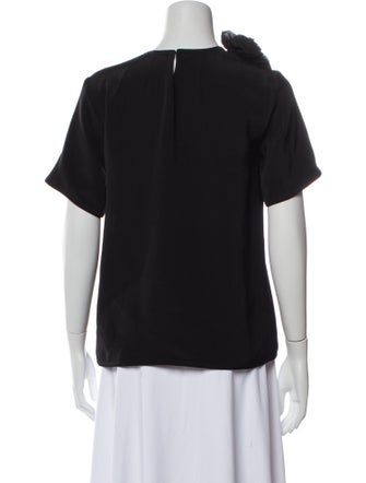 Victoria Beckham Silk Crew Neck Blouse