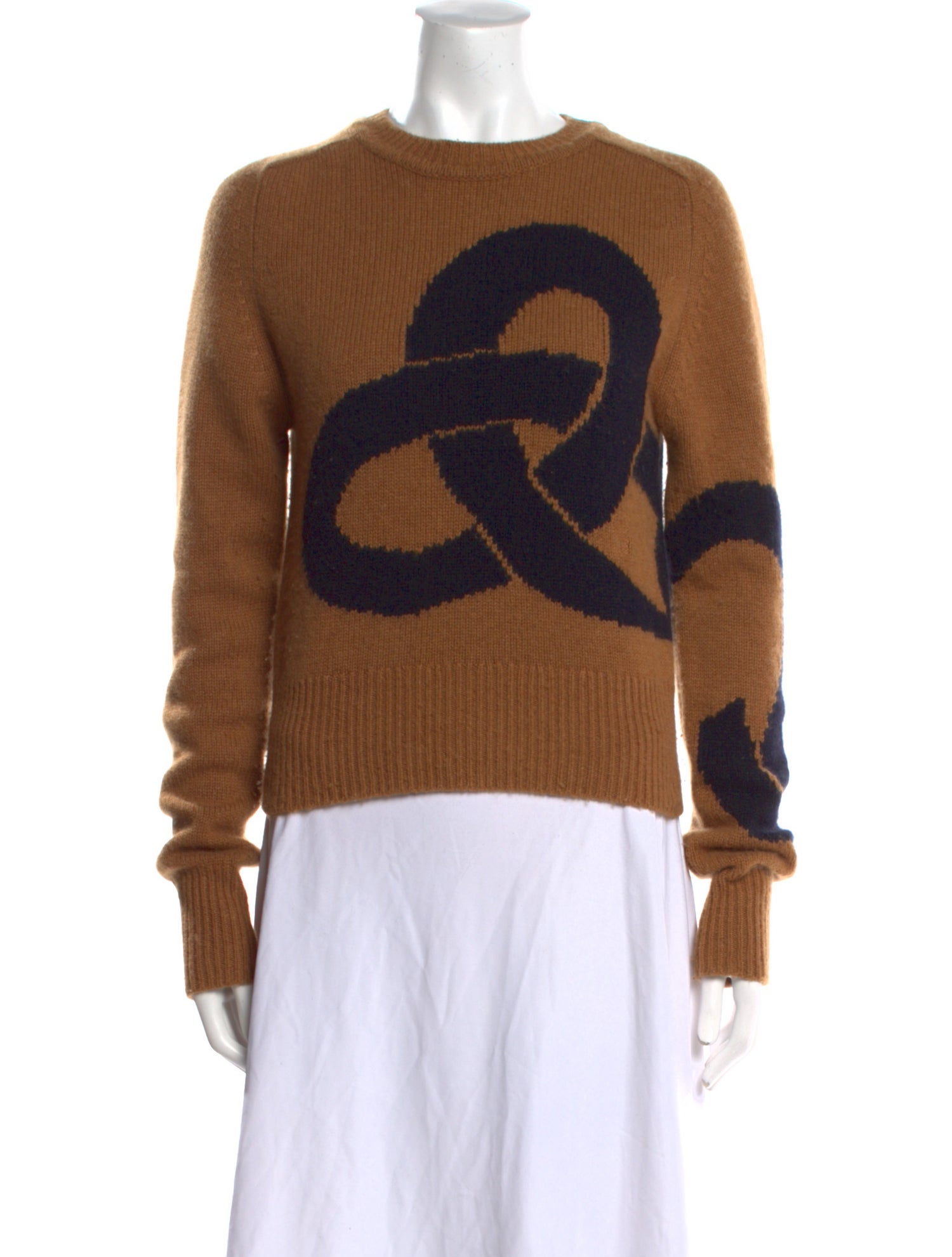 Victoria Beckham Cashmere Graphic Print Sweater