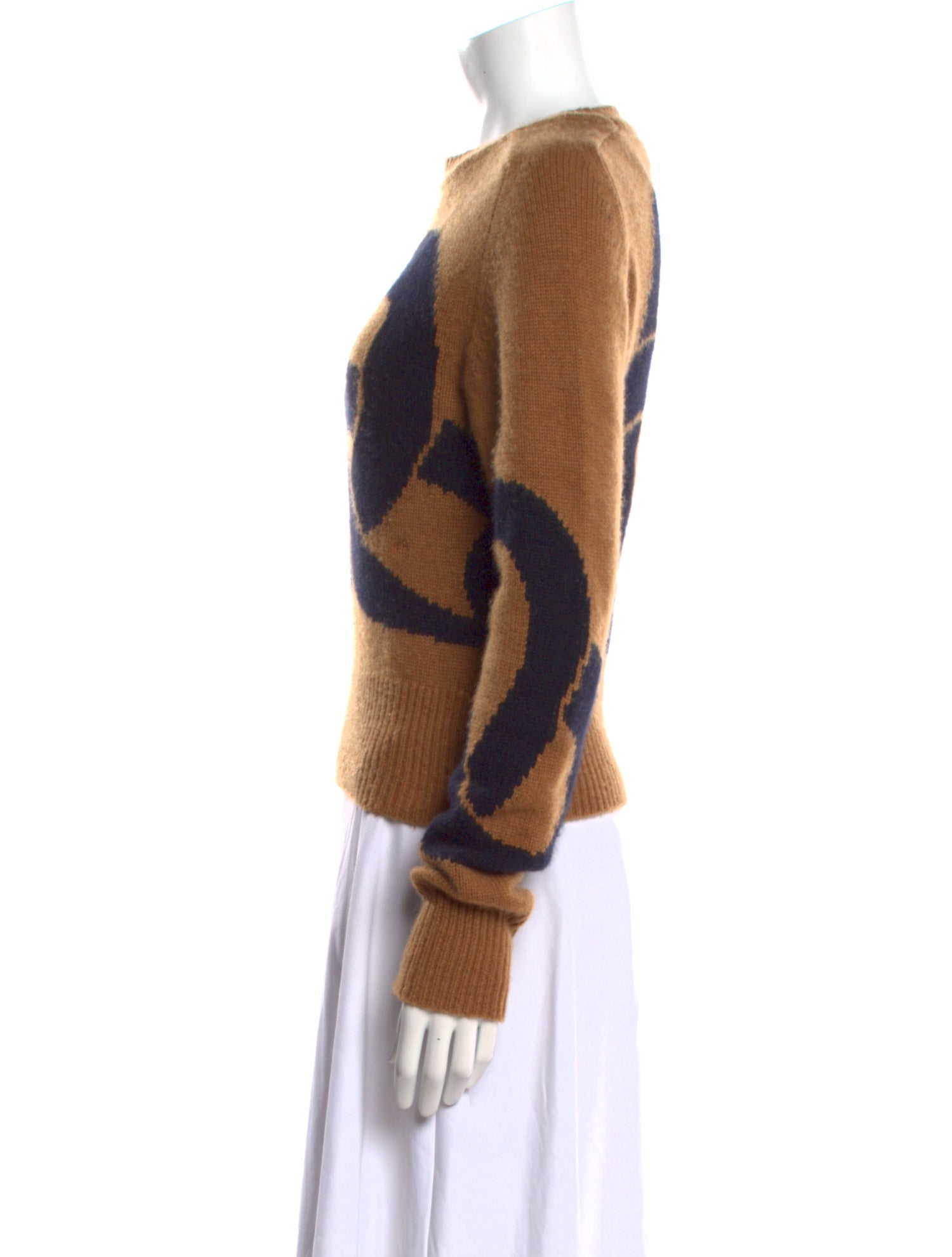 Victoria Beckham Cashmere Graphic Print Sweater