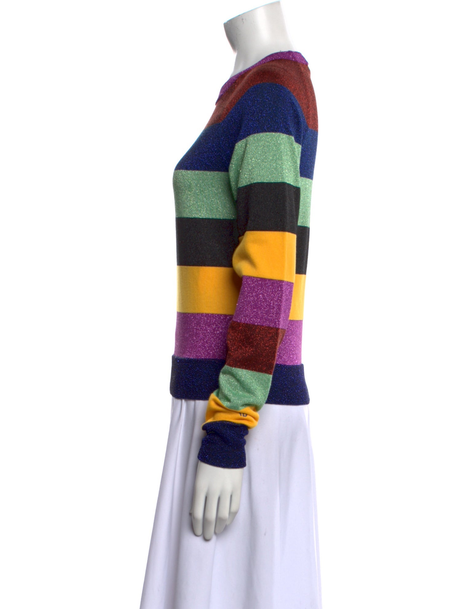 Victoria Beckham Striped Crew Neck Sweatshirt