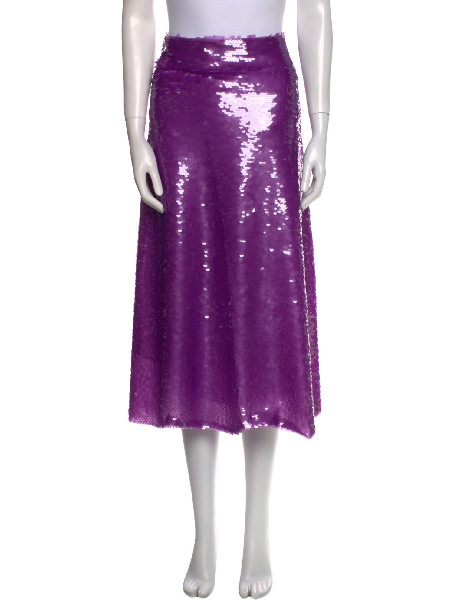 Victoria Beckham Sequin Embellishments Midi Length Skirt