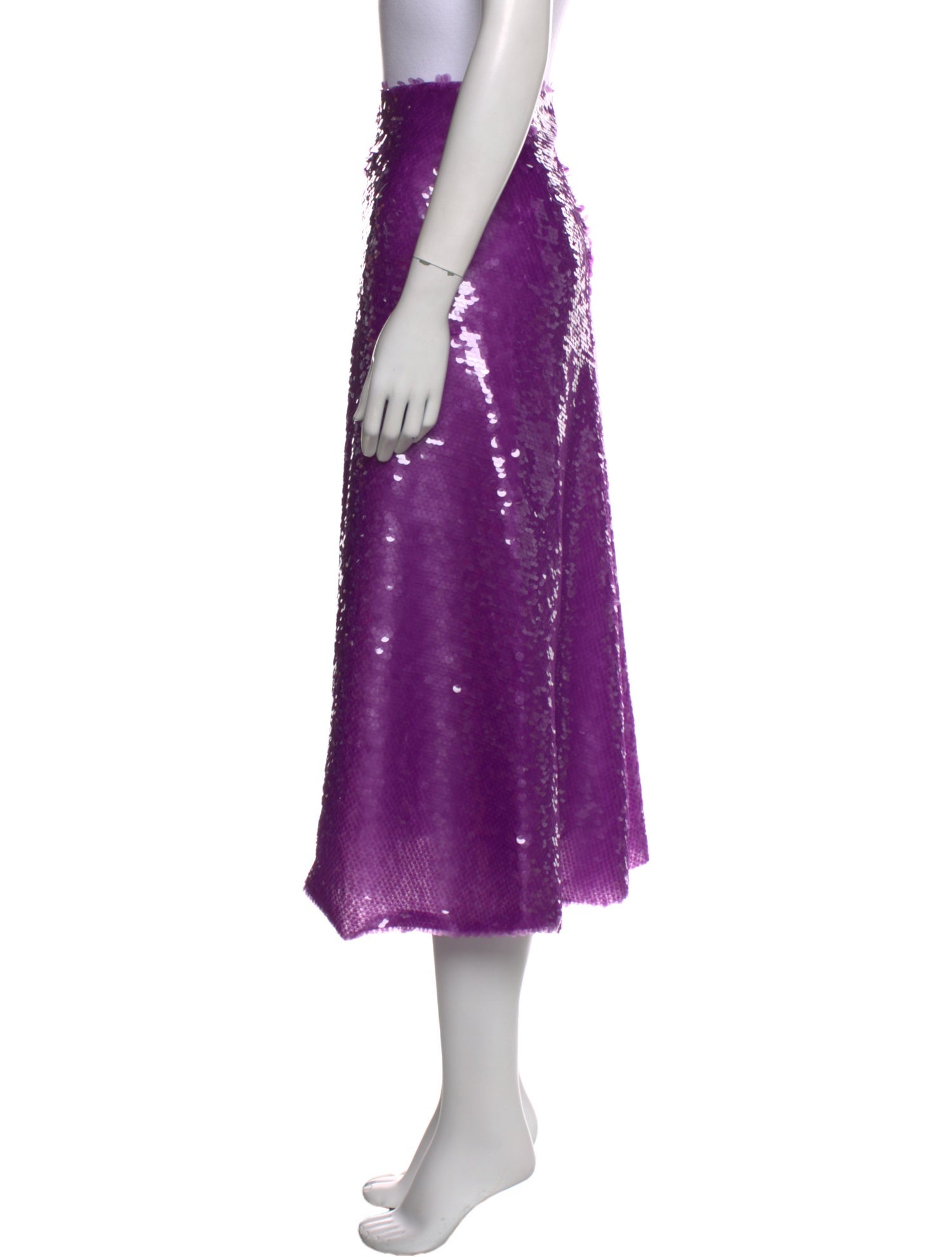 Victoria Beckham Sequin Embellishments Midi Length Skirt