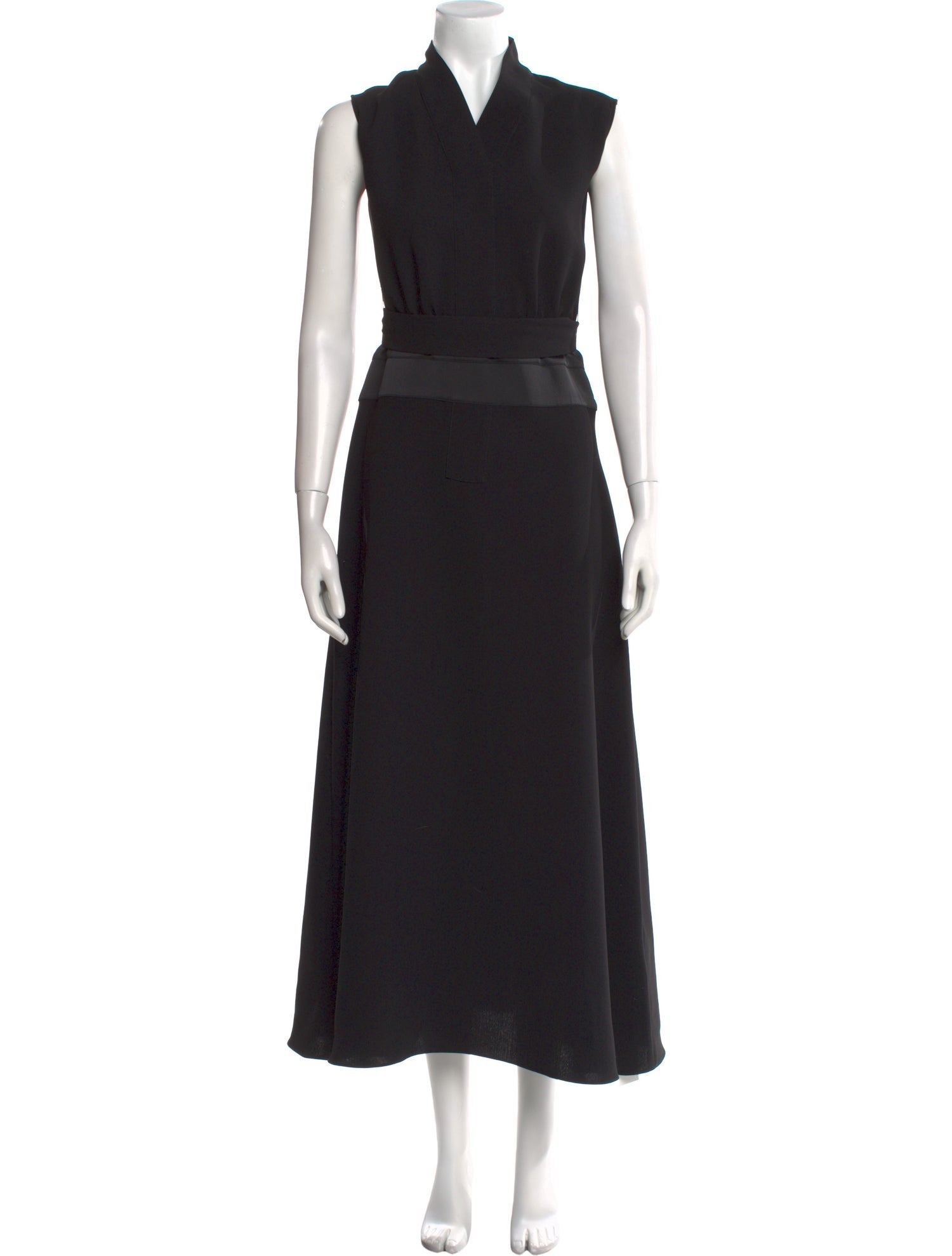 Victoria Beckham Mock Neck Long Dress
