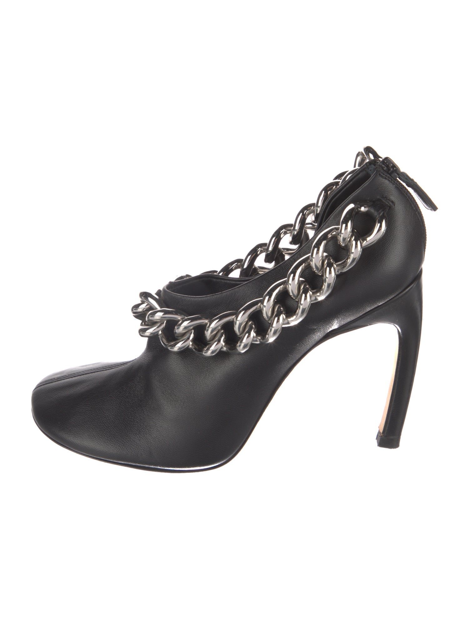 Victoria Beckham Leather Chain-Link Accents Pumps