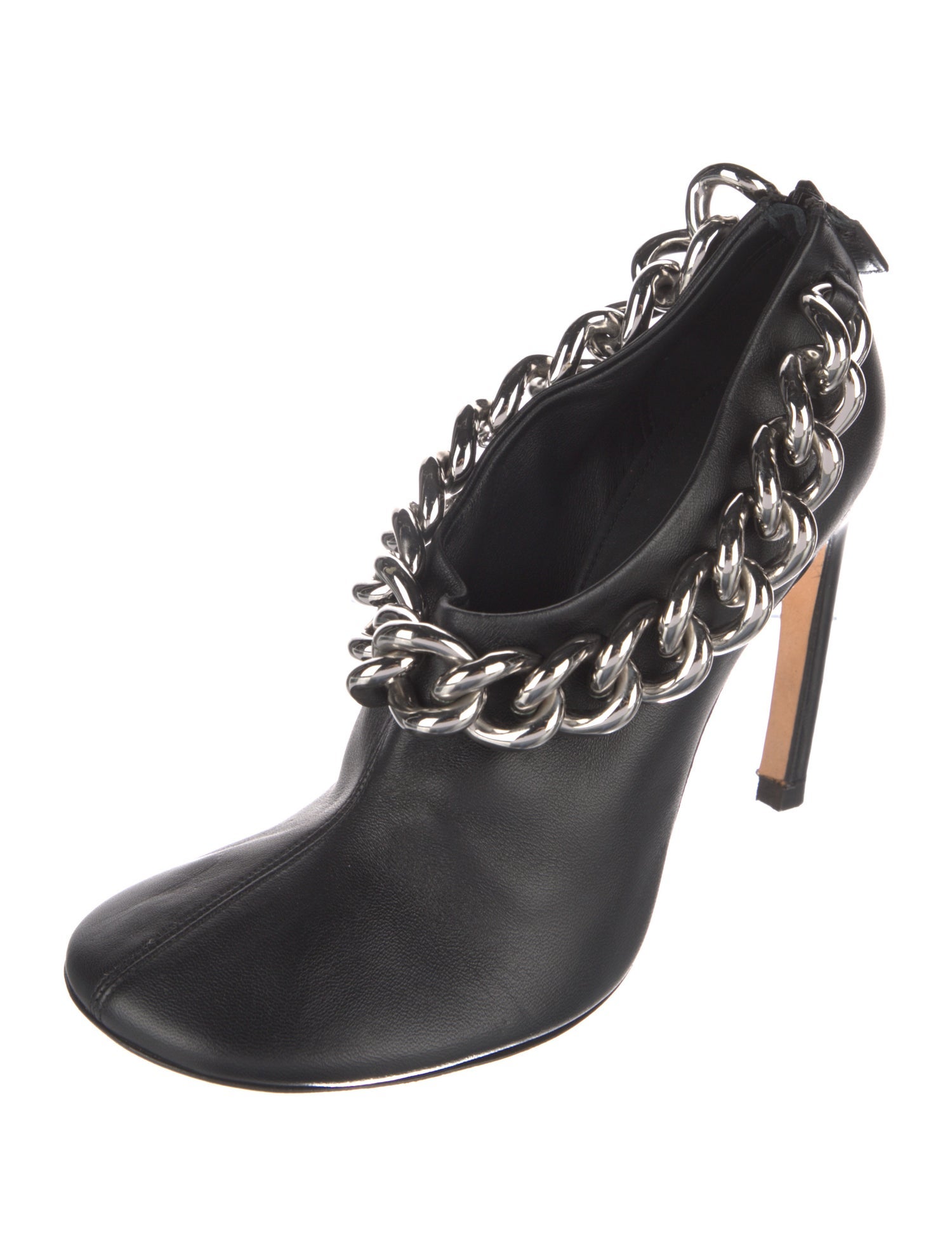 Victoria Beckham Leather Chain-Link Accents Pumps