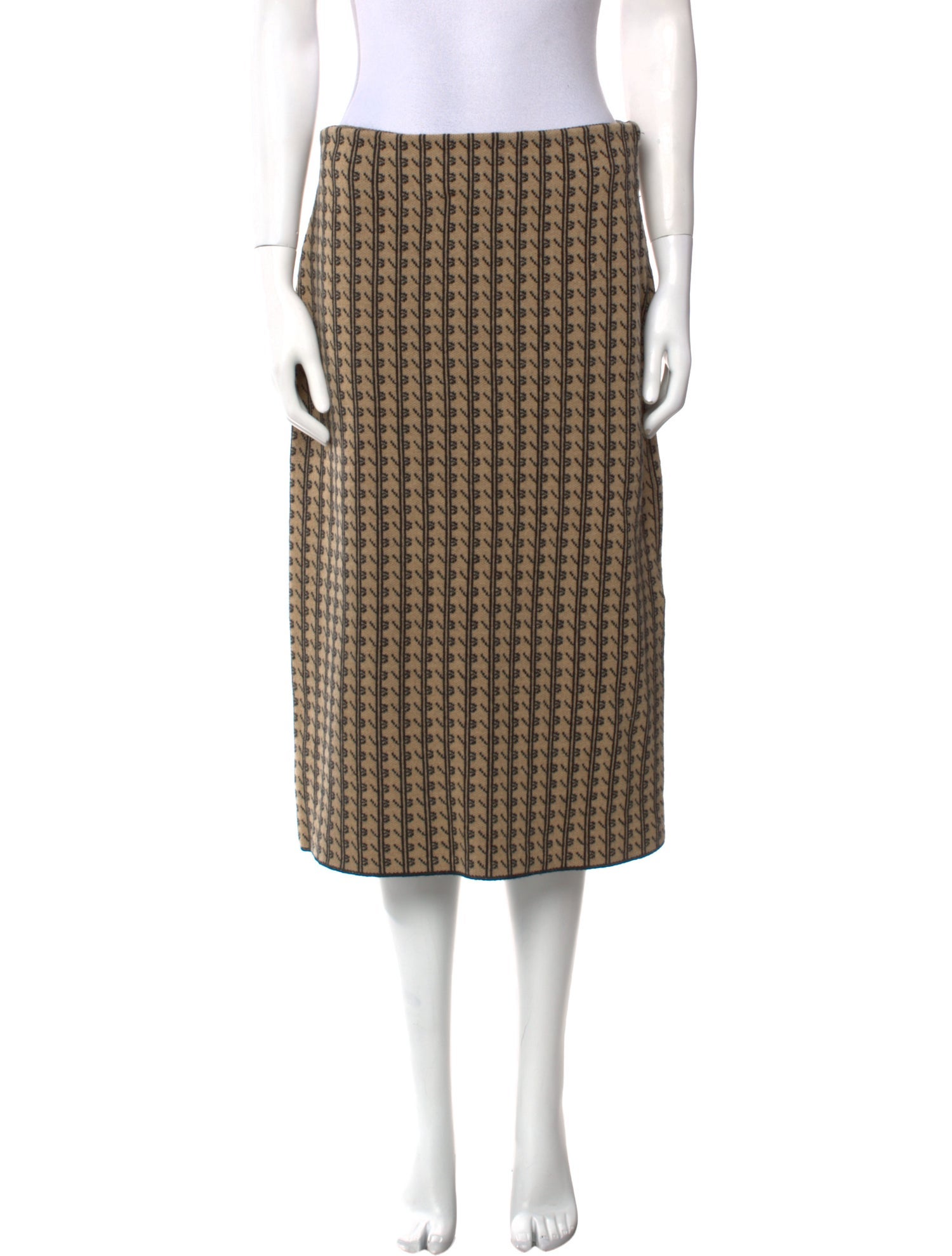 Victoria Beckham Merino Wool Knee-Length Skirt