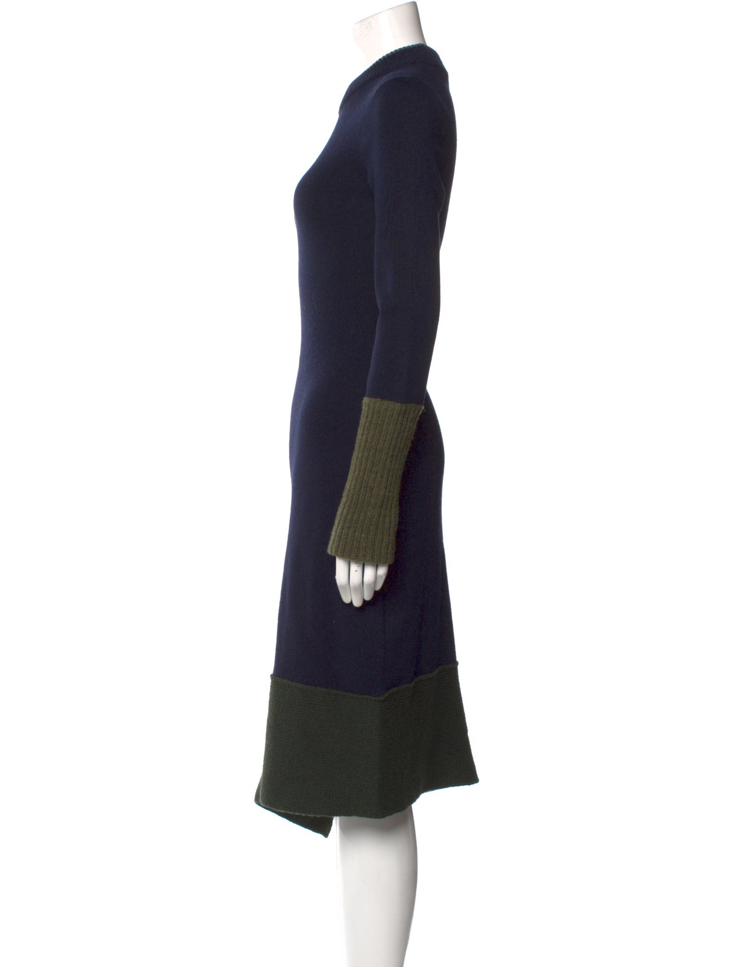 Victoria Beckham Wool Midi Length Dress