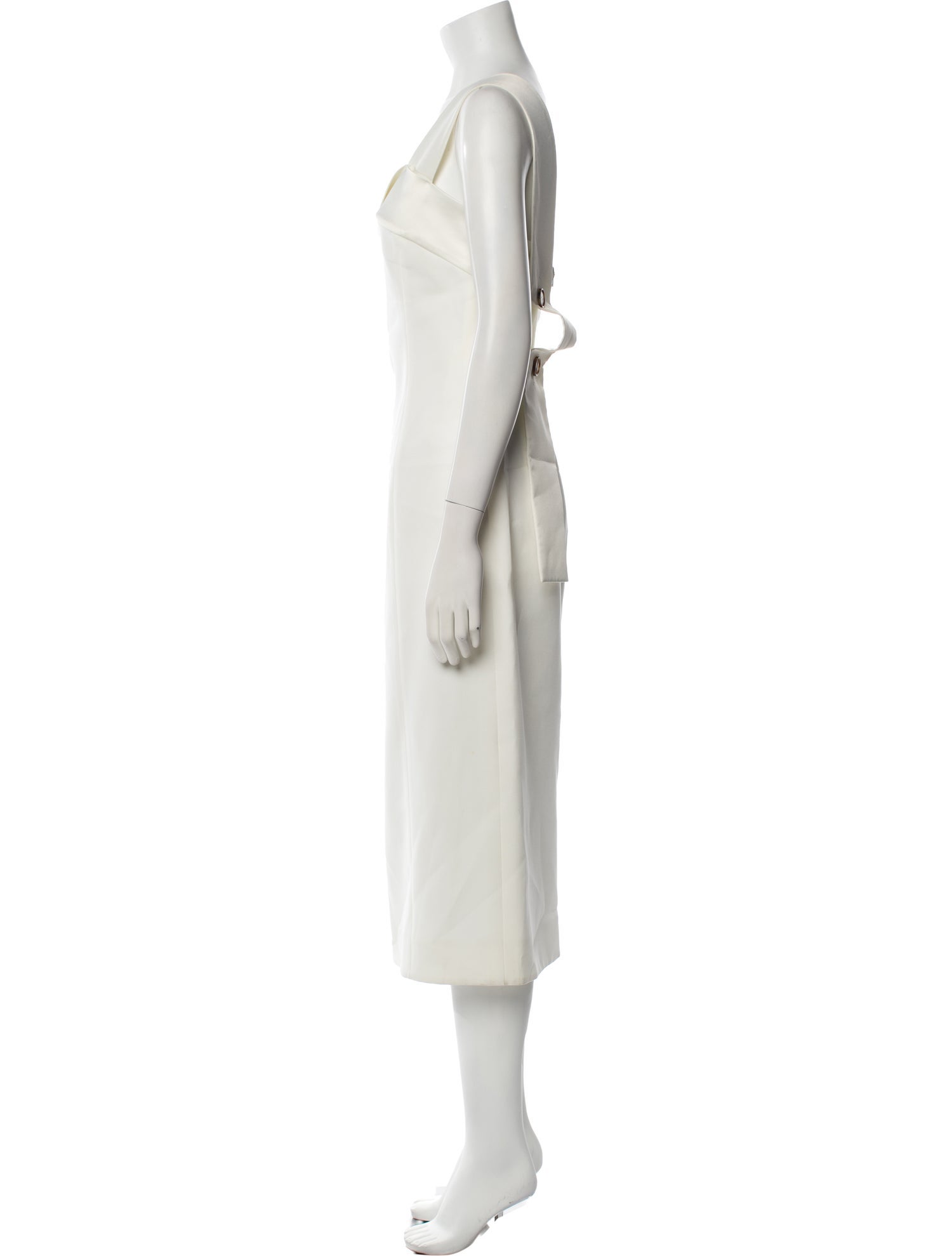 Victoria Beckham One-Shoulder Midi Length Dress