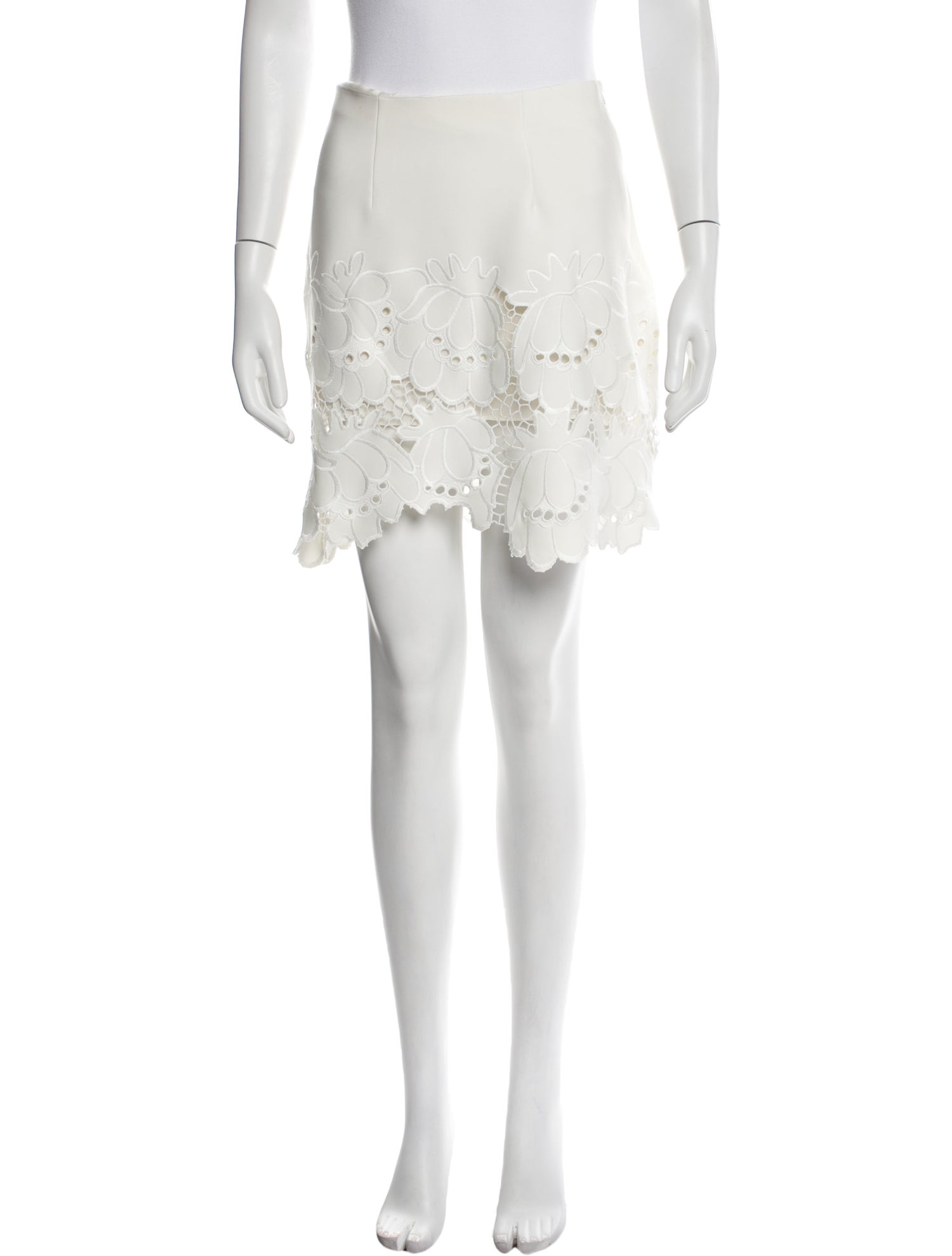 Victoria Victoria Beckham Lace Pattern Mini Skirt