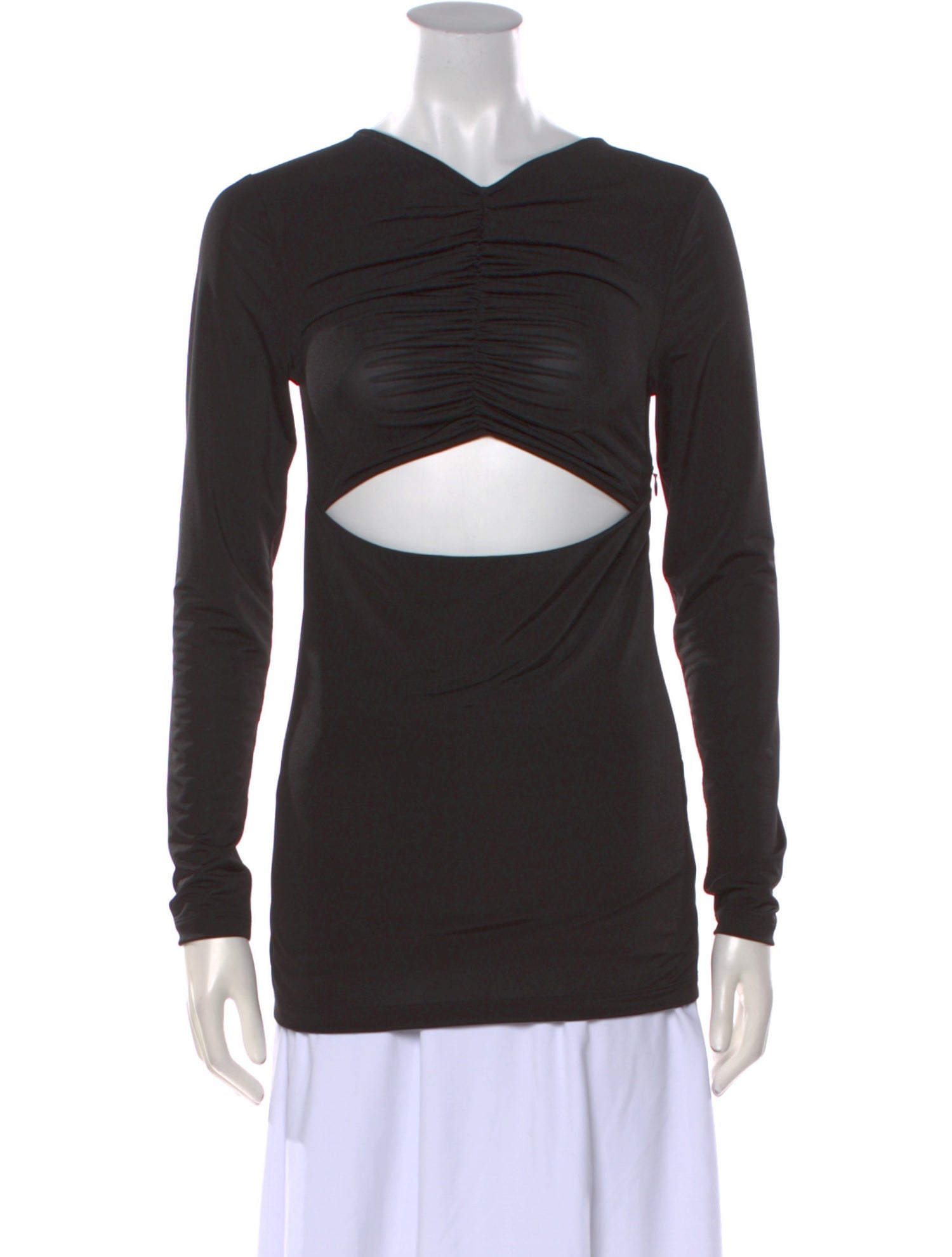 Victoria Beckham Cowl Neck Long Sleeve Top