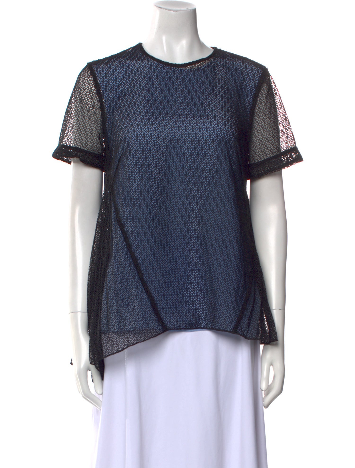 Victoria Beckham Crew Neck Short Sleeve Top