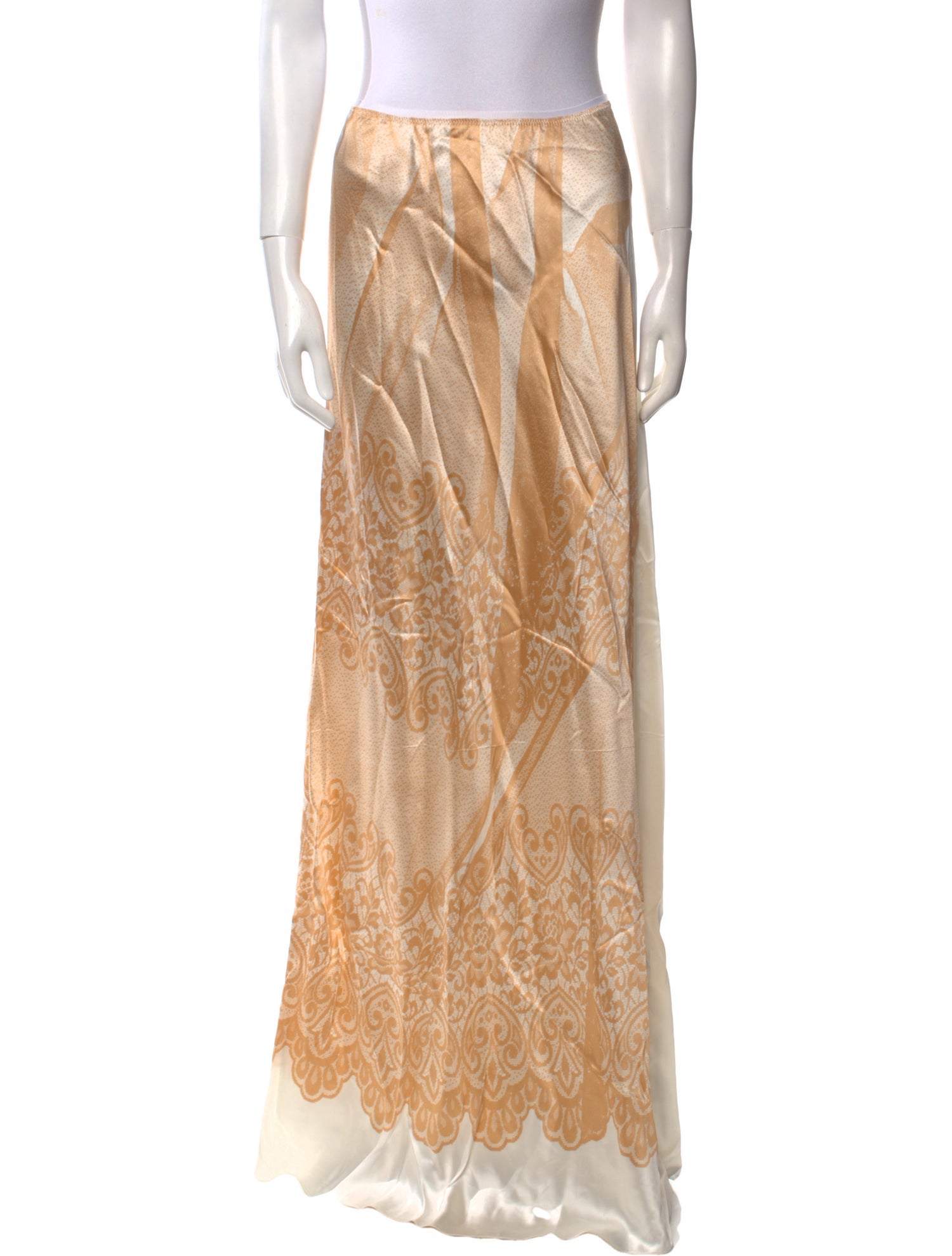 Victoria Beckham Paisley Print Long Skirt