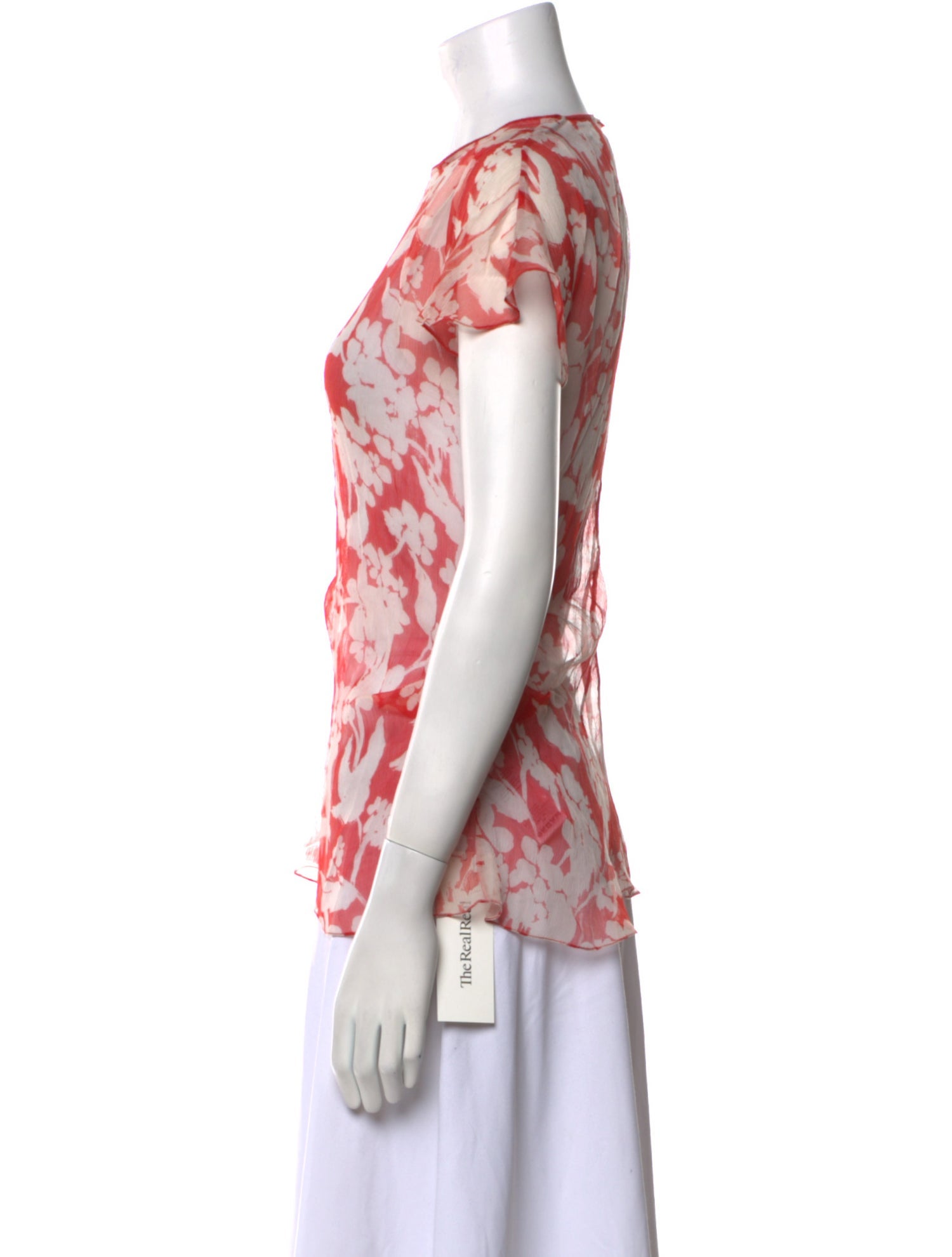 Victoria Beckham Silk Floral Print Top