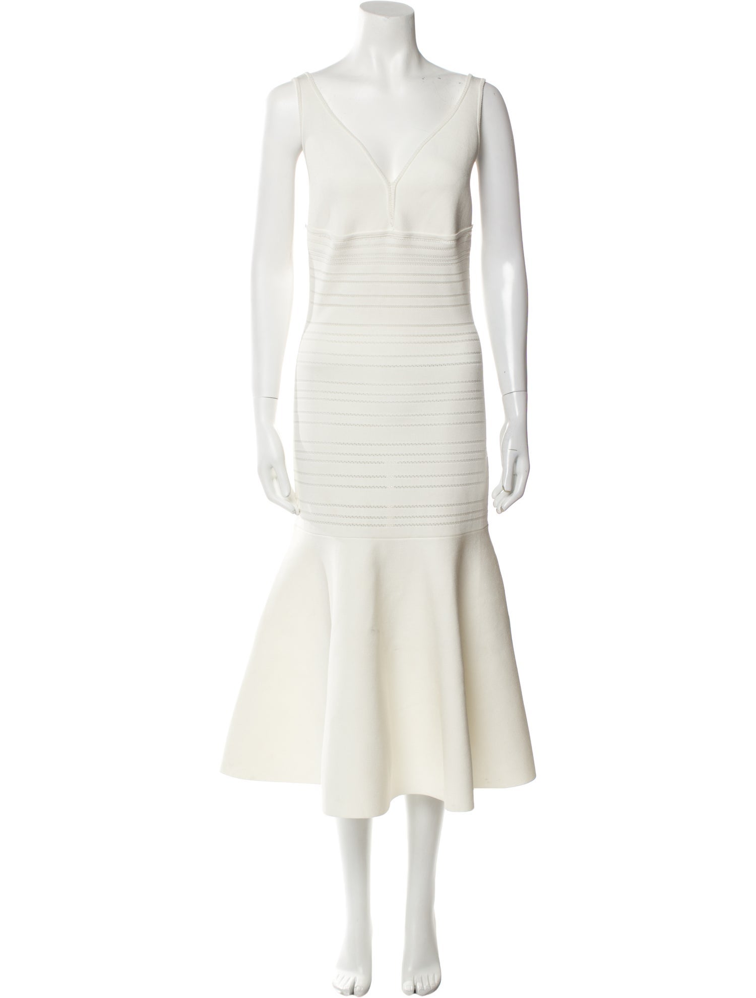 Victoria Beckham V-Neck Midi Length Dress