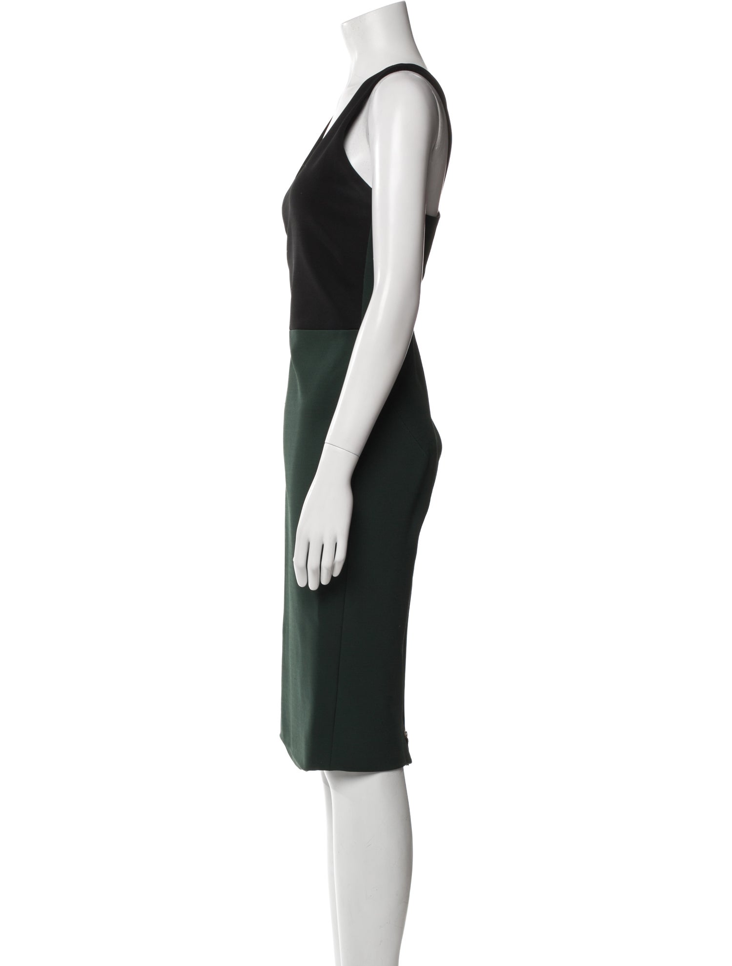 Victoria Beckham Scoop Neck Midi Length Dress