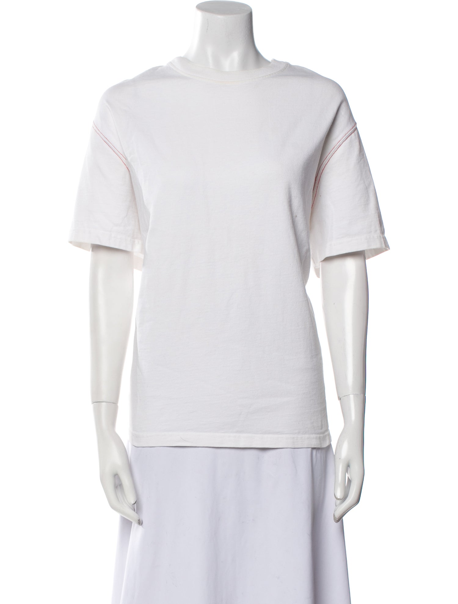 Victoria Beckham Bateau Neckline Short Sleeve T-Shirt