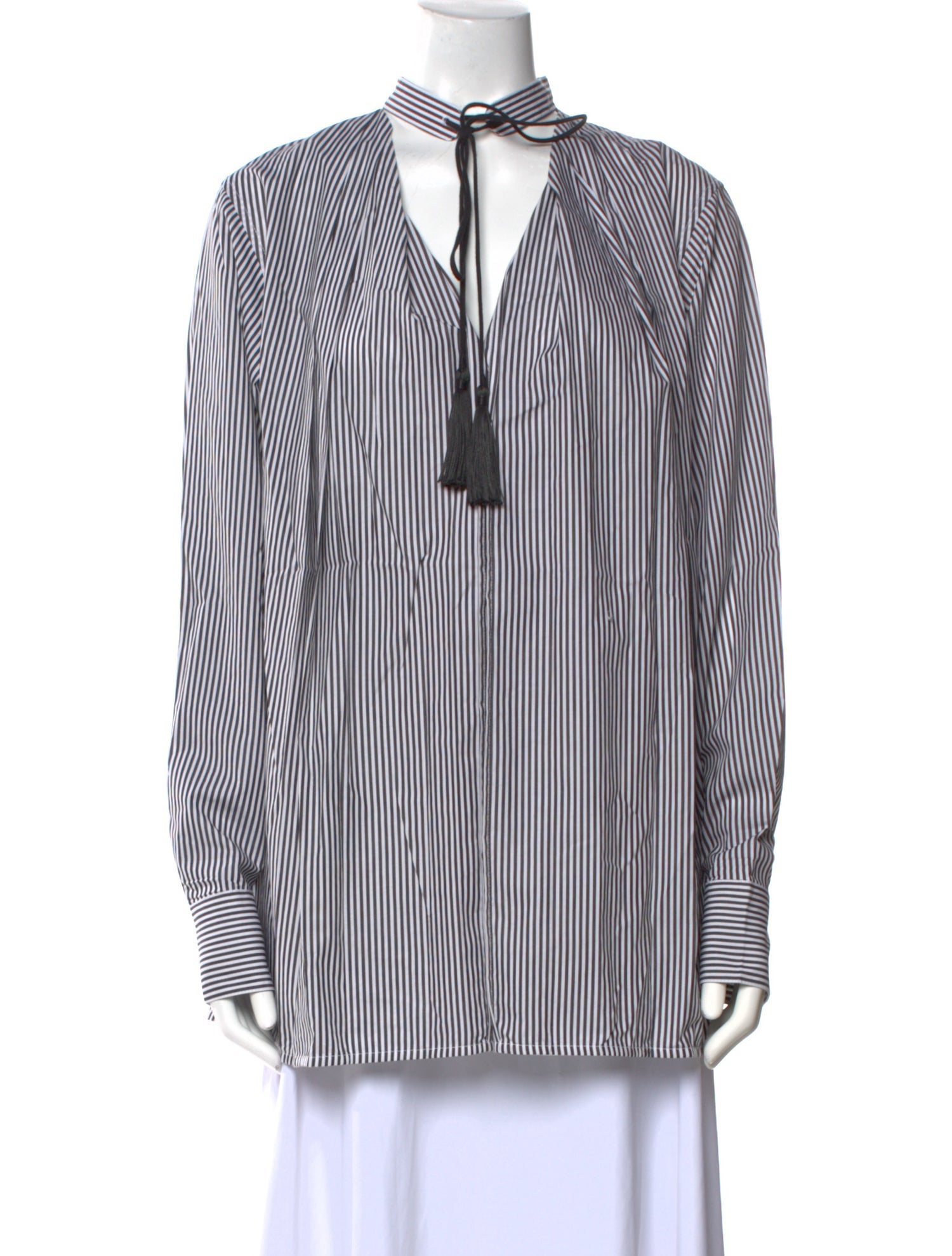 Victoria Beckham Striped V-Neck Tunic