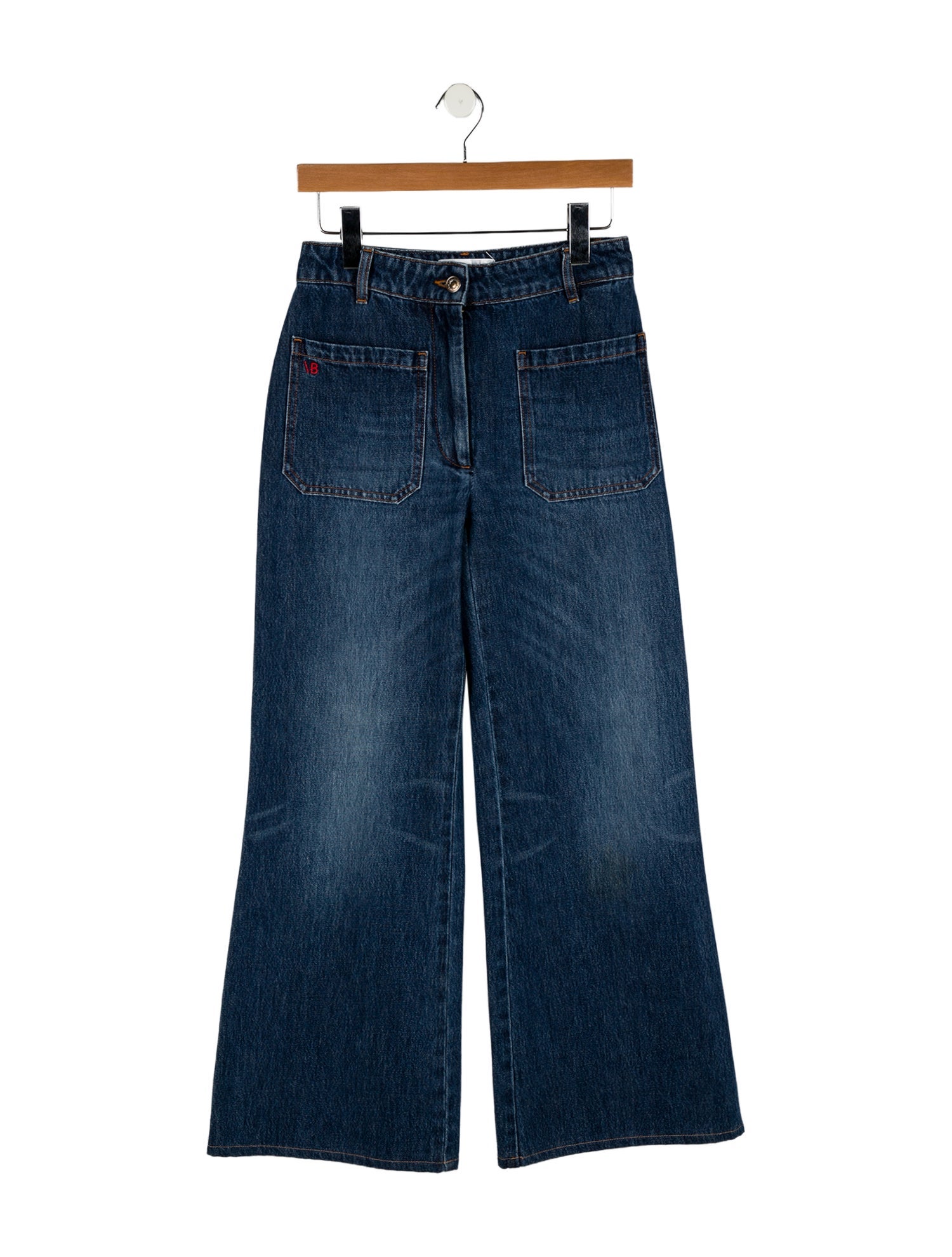 Victoria Beckham Mid-Rise Wide Leg Jeans