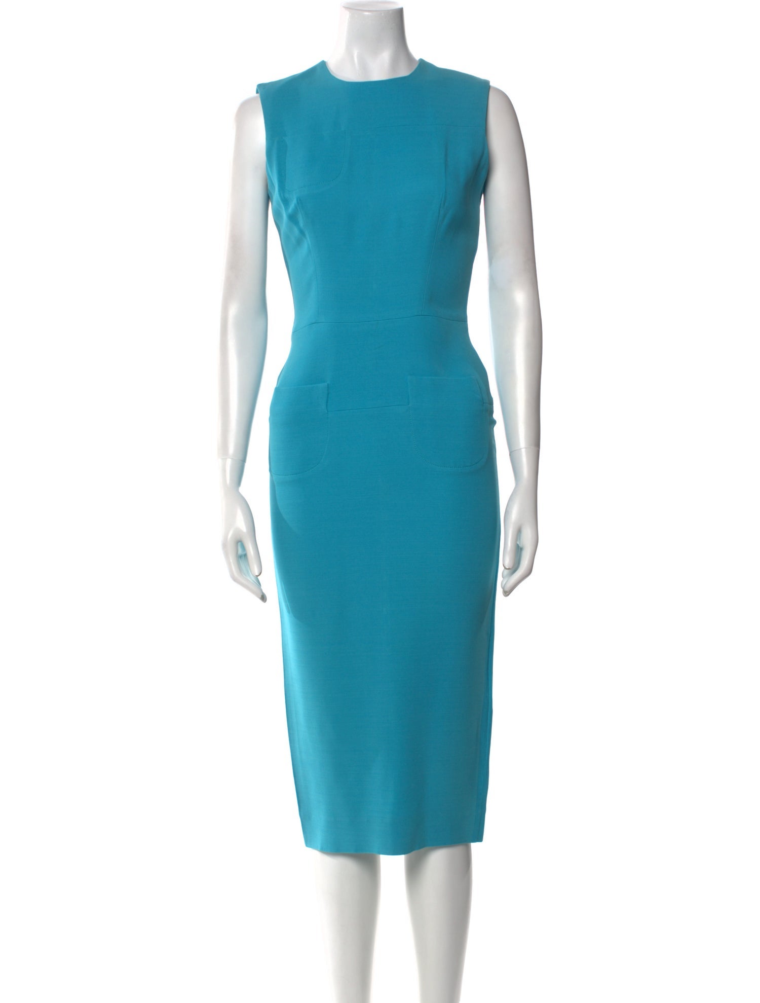 Victoria Beckham Wool Midi Length Dress