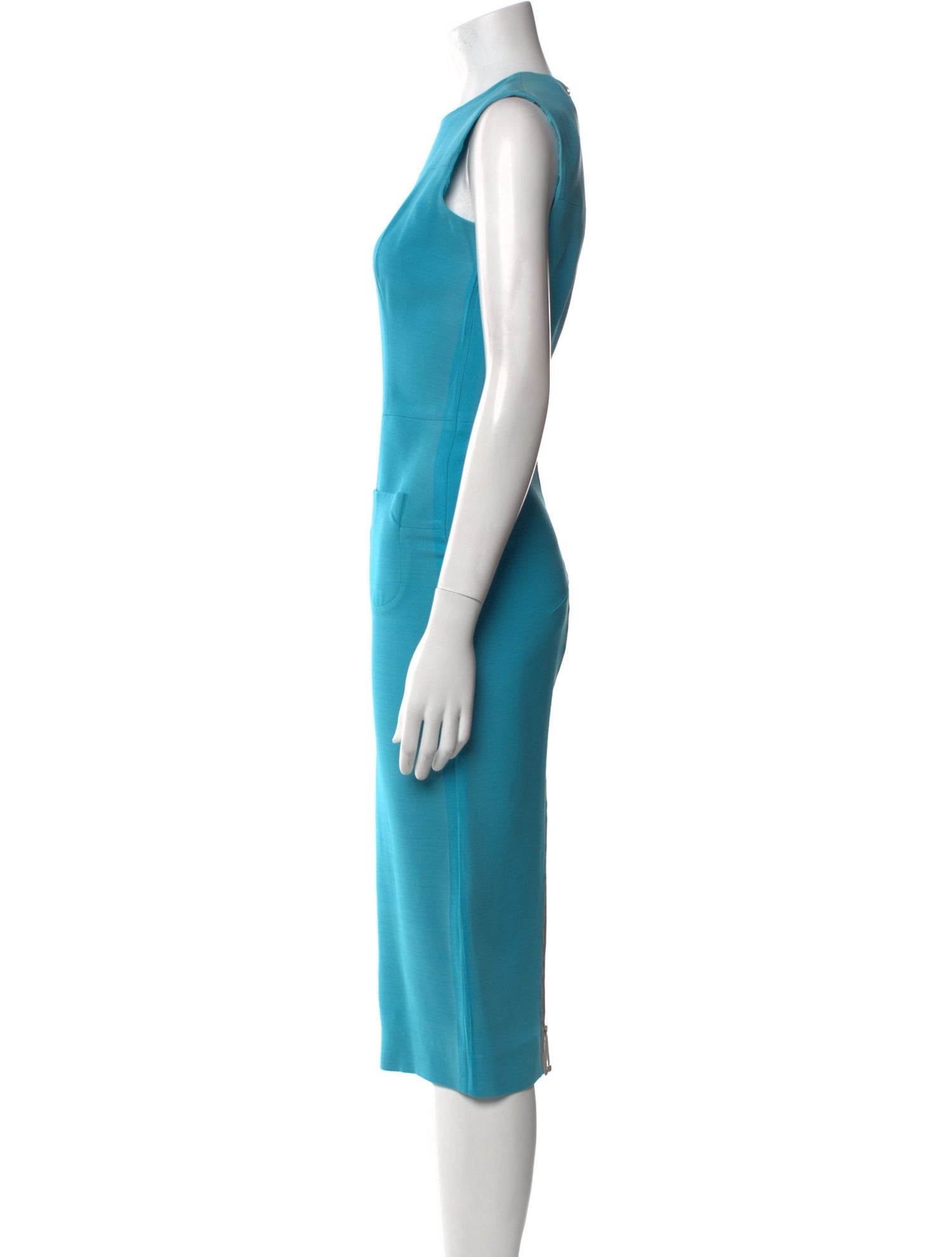 Victoria Beckham Wool Midi Length Dress