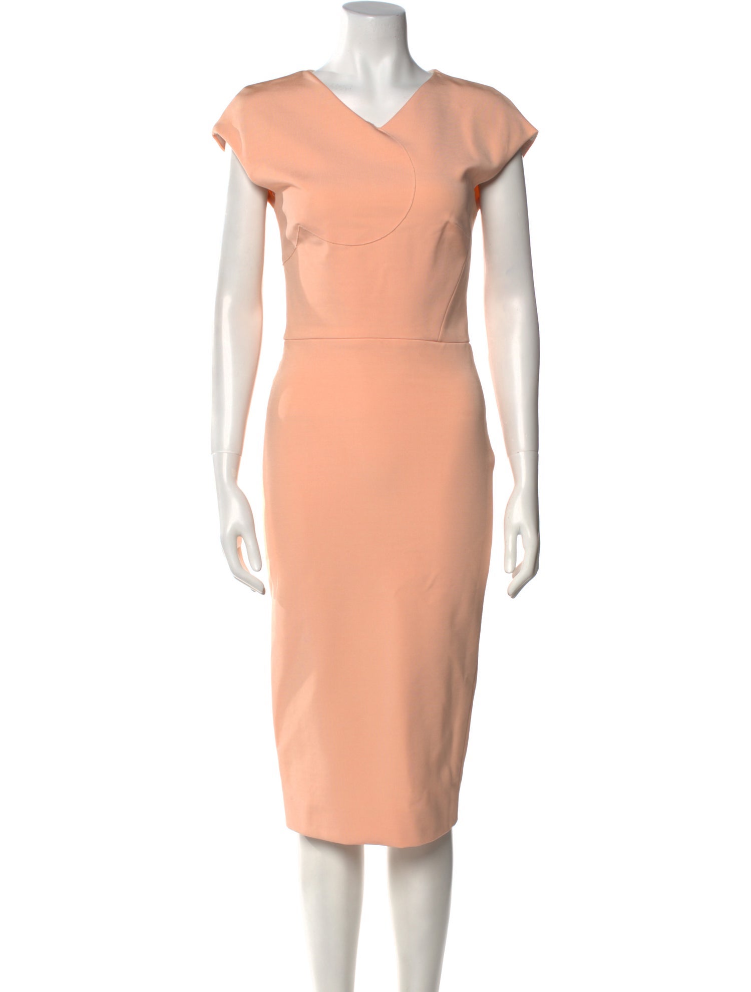 Victoria Beckham V-Neck Midi Length Dress w/ Tags