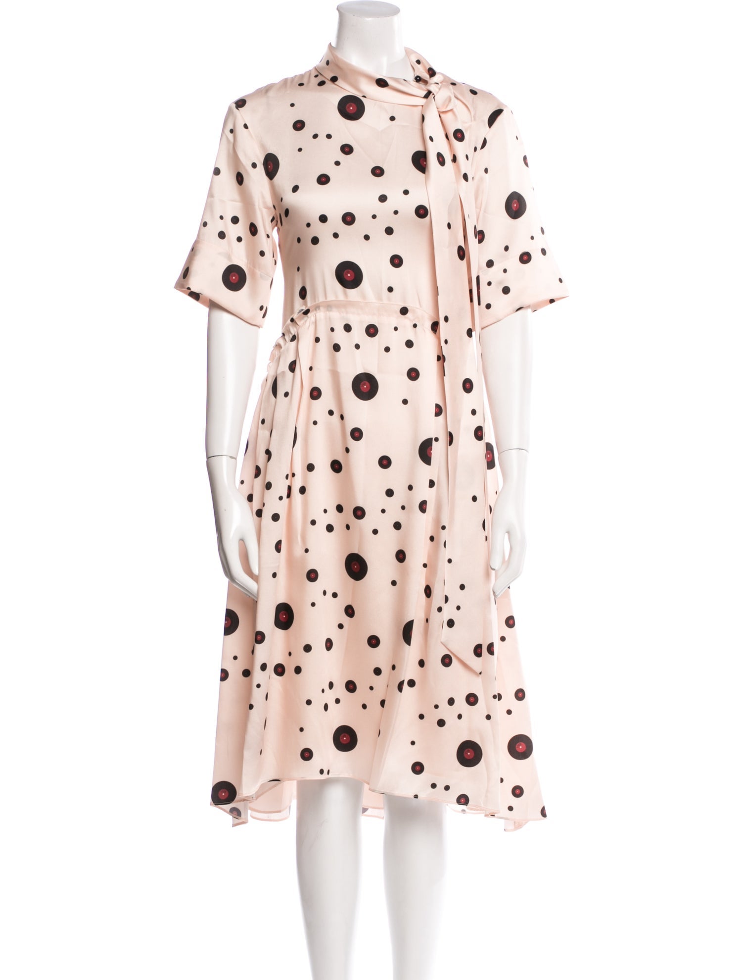 Victoria Beckham Polka Dot Print Mini Dress