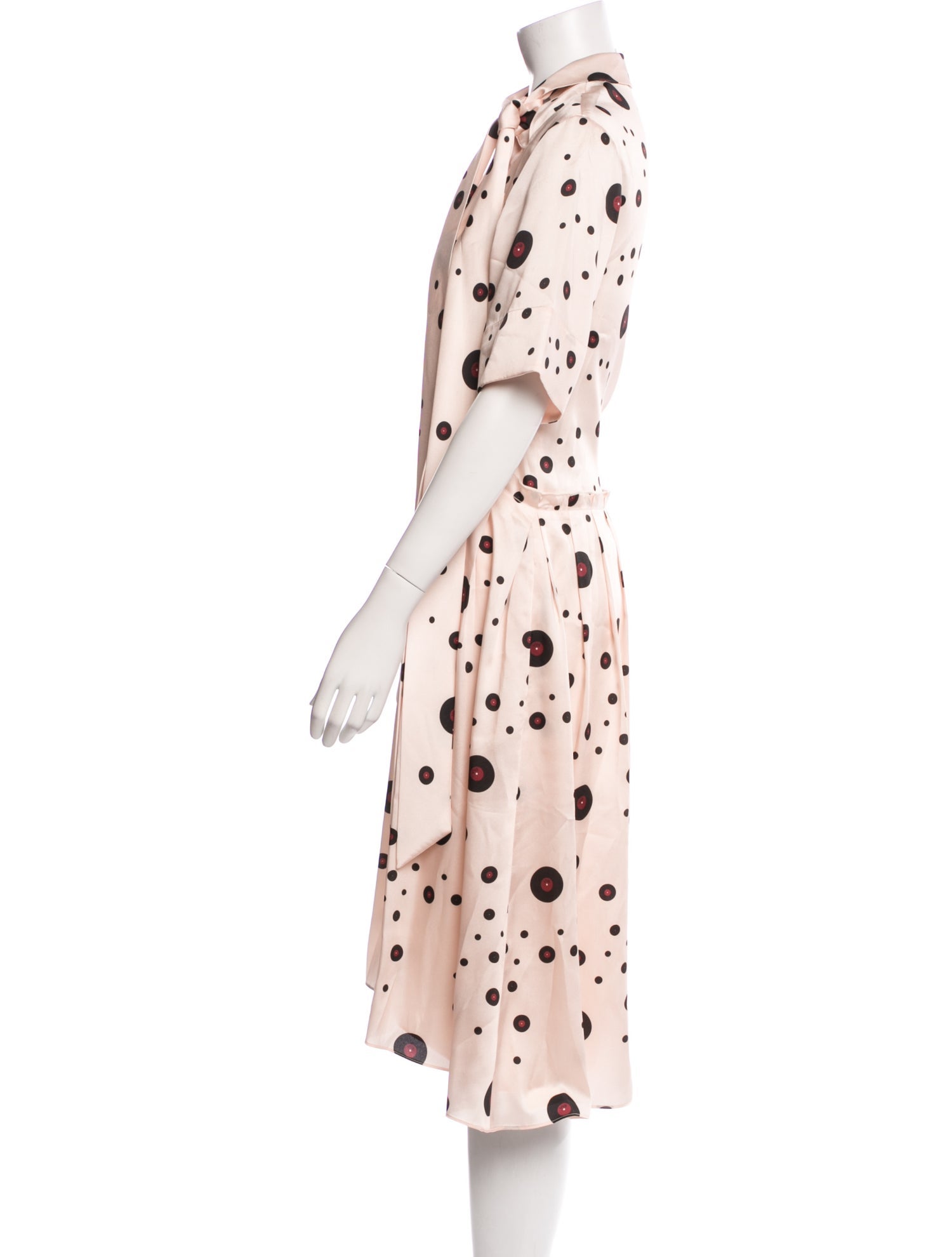 Victoria Beckham Polka Dot Print Mini Dress