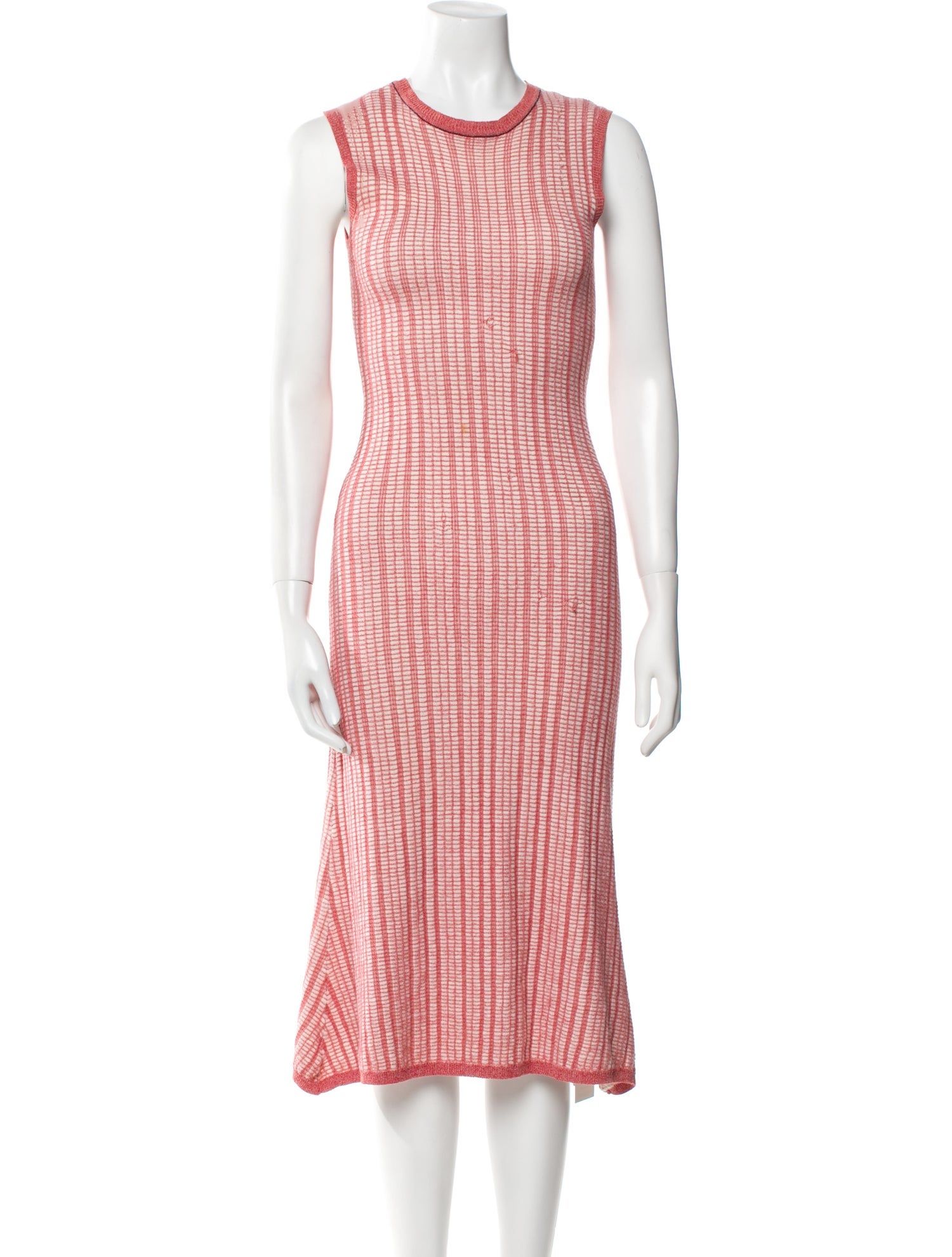Victoria Beckham Virgin Wool Midi Length Dress