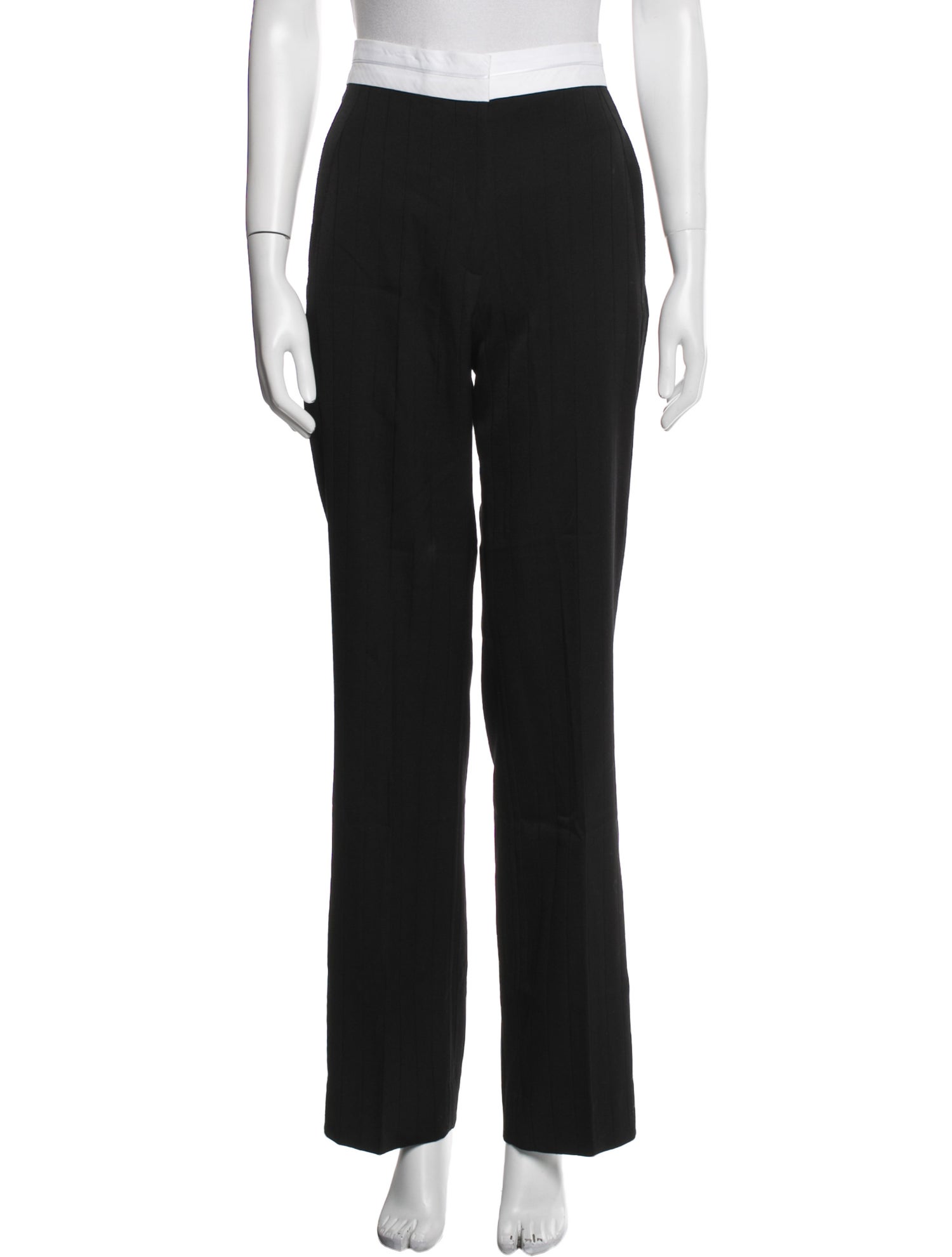 Victoria Beckham Virgin Wool Wide Leg Pants