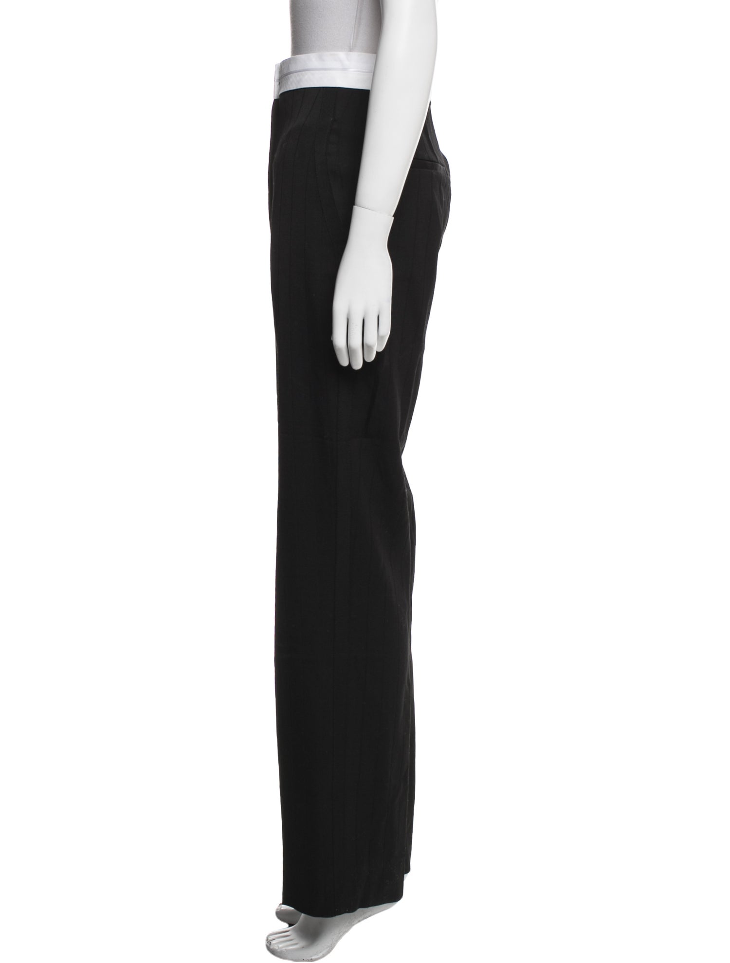 Victoria Beckham Virgin Wool Wide Leg Pants