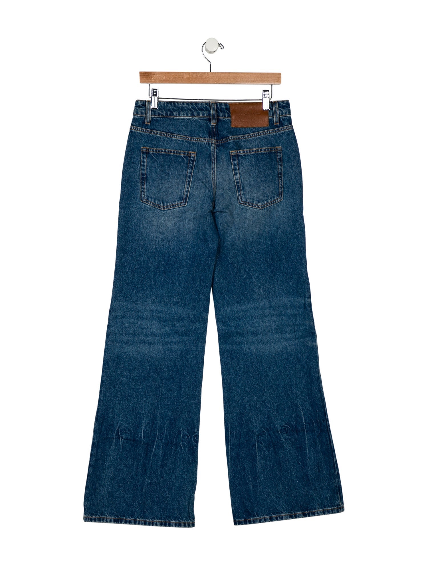 Victoria Beckham Mid-Rise Wide Leg Jeans