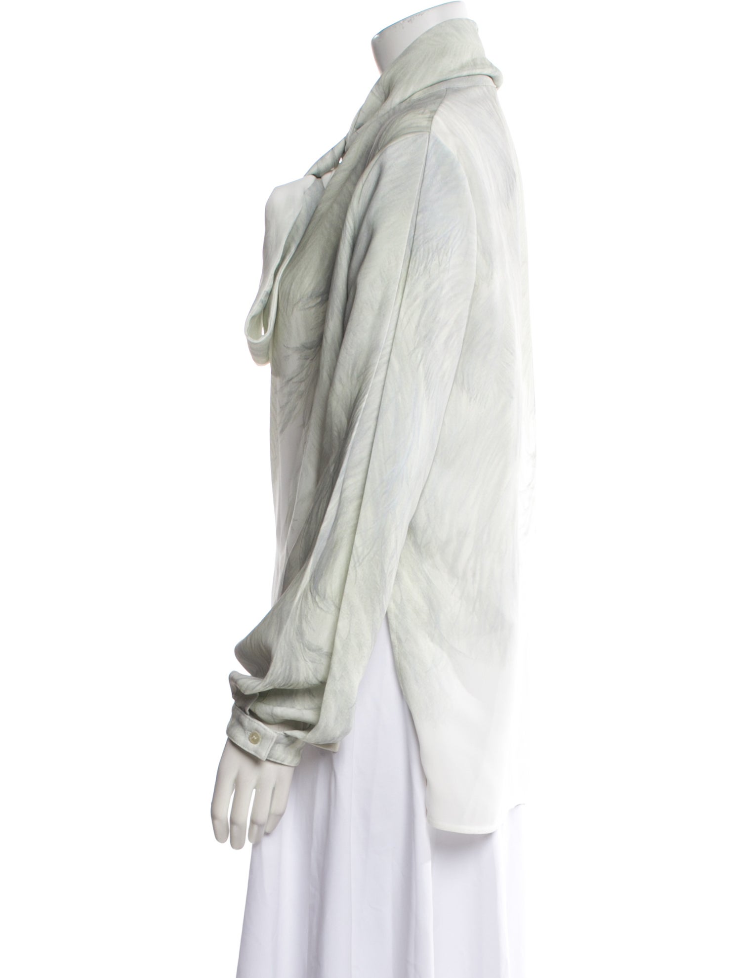 Victoria Beckham V-Neck Long Sleeve Blouse