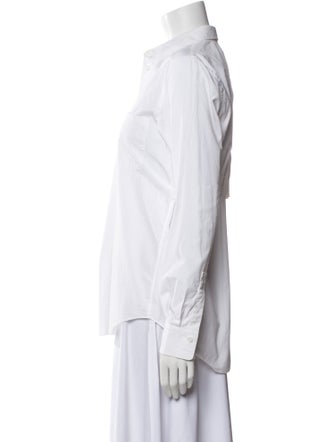 Victoria Beckham Long Sleeve Button-Up Top