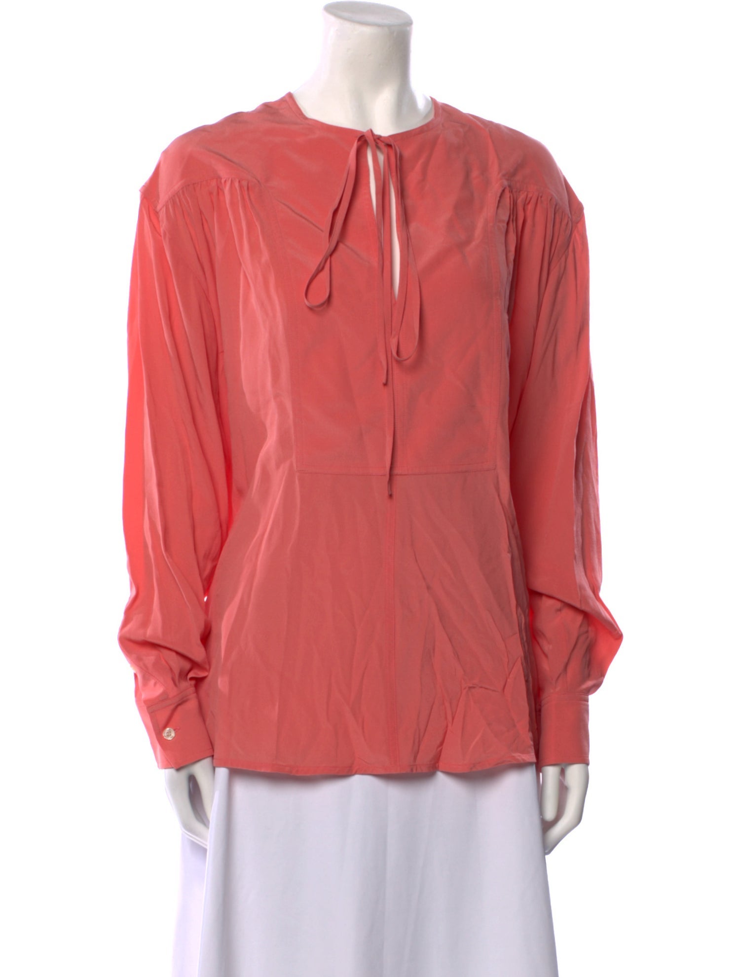 Victoria Beckham Silk Crew Neck Blouse