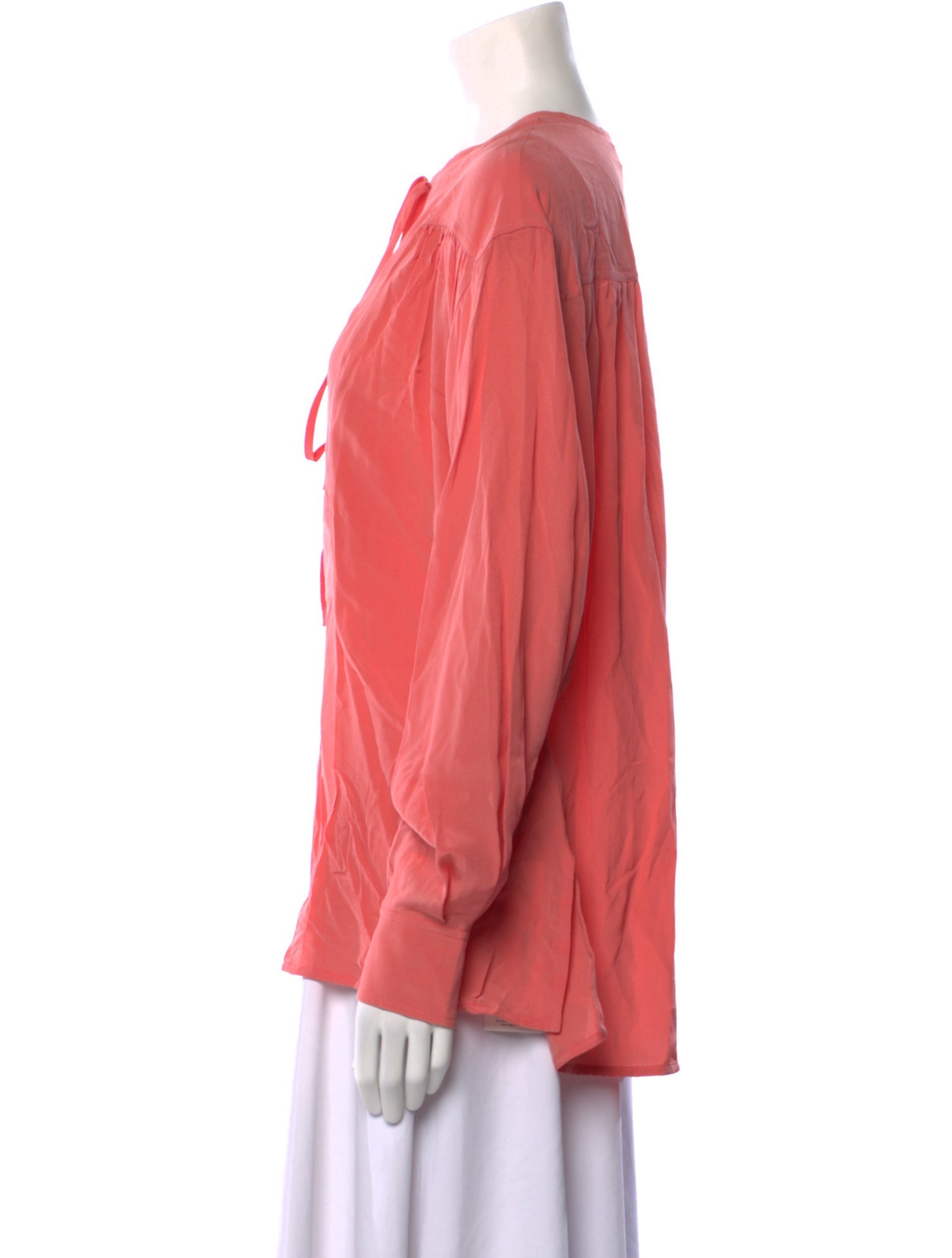 Victoria Beckham Silk Crew Neck Blouse