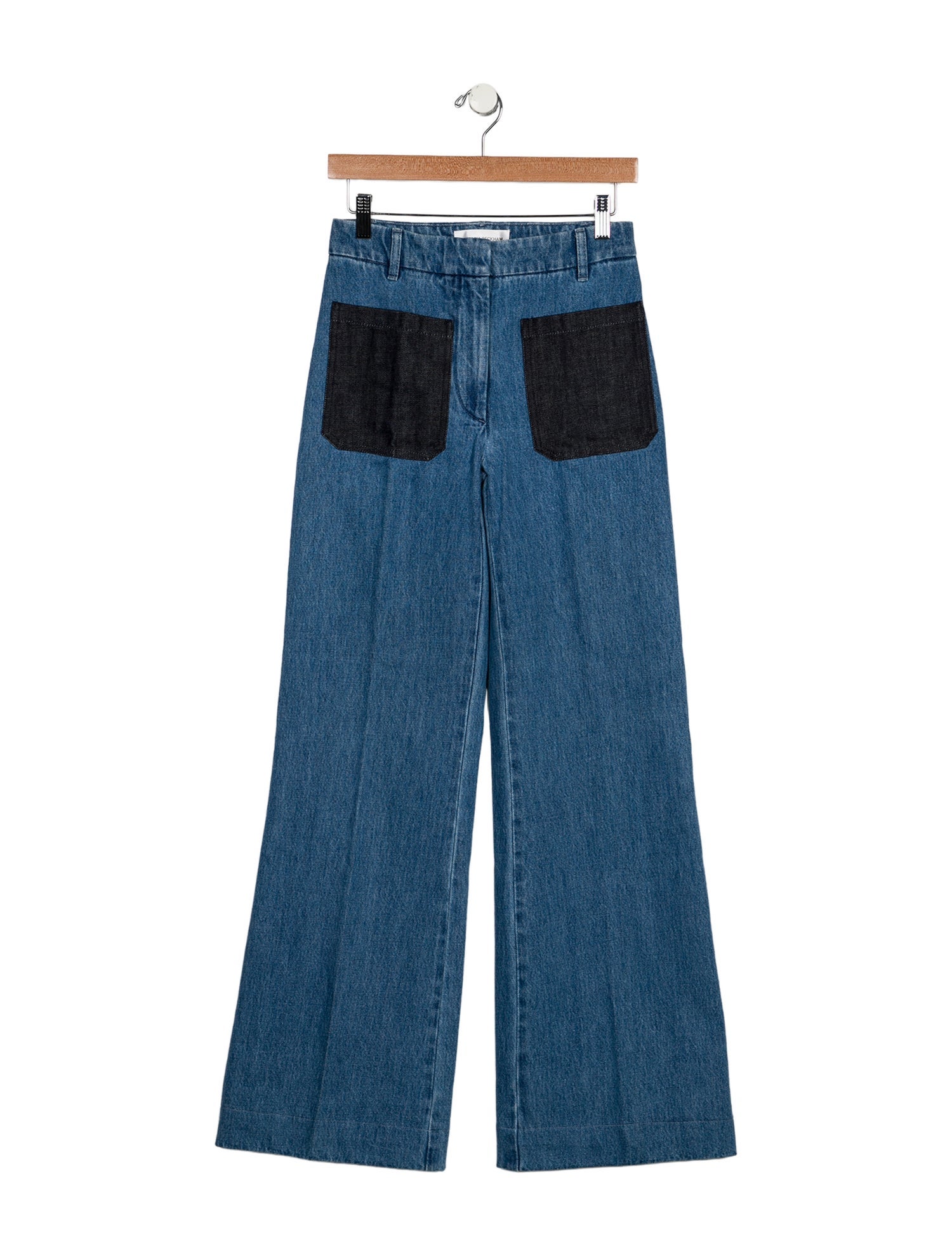 Victoria Beckham Mid-Rise Wide Leg Jeans