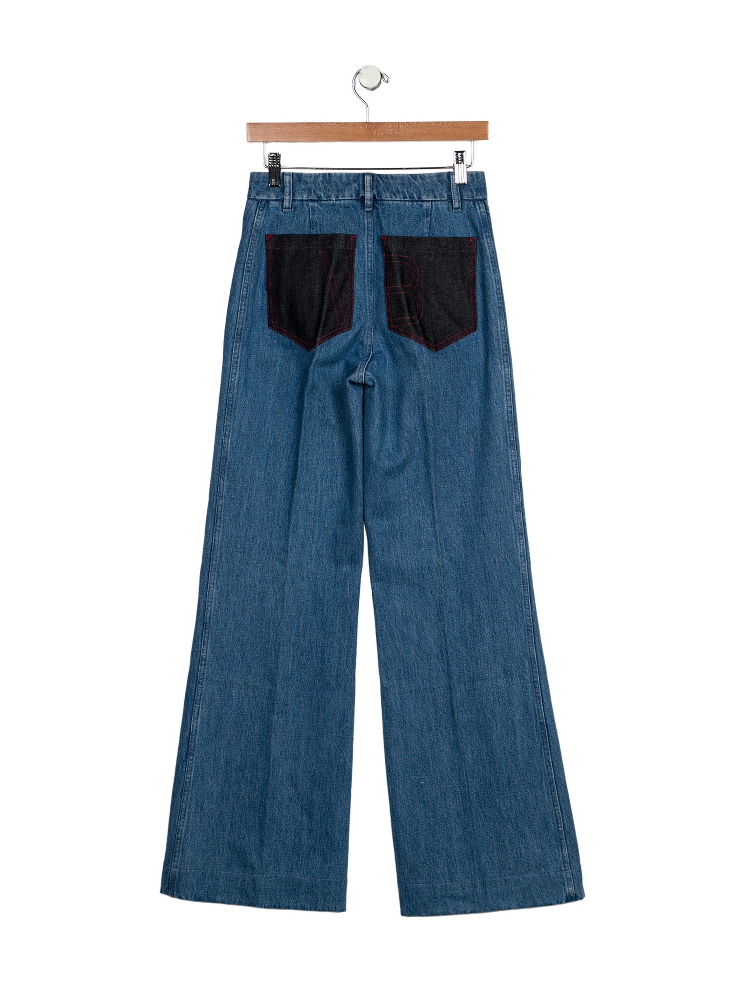 Victoria Beckham Mid-Rise Wide Leg Jeans
