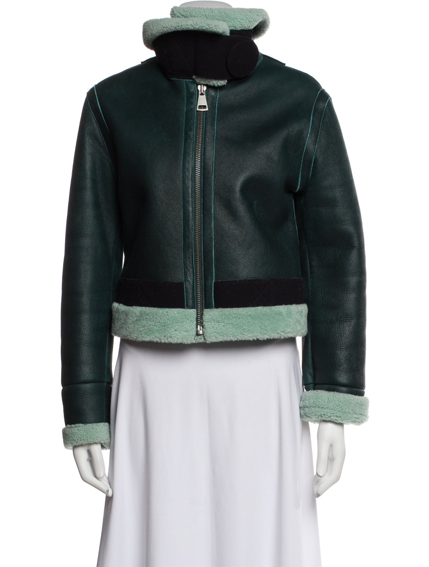 Victoria Victoria Beckham Leather Fur Jacket