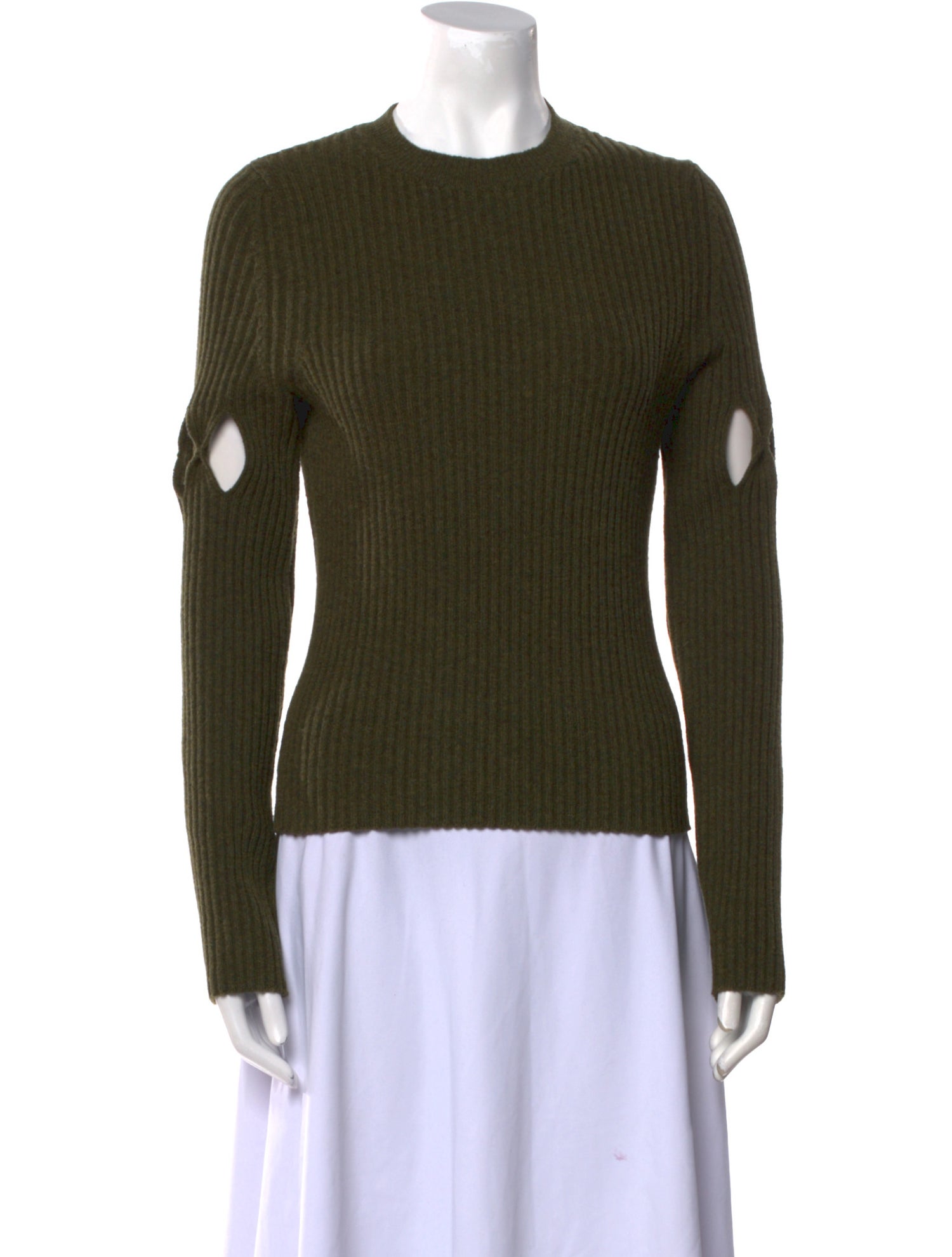 Victoria Beckham Virgin Wool Crew Neck Top