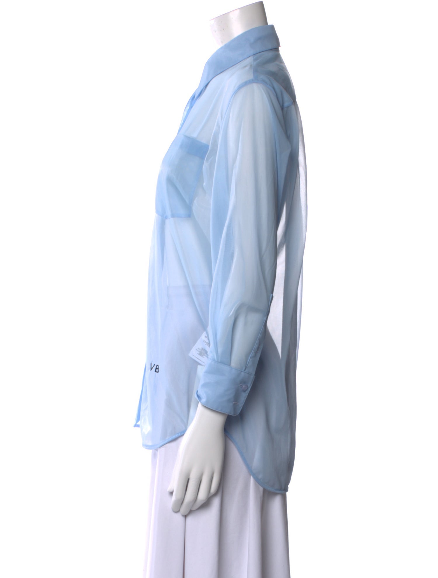 Victoria Beckham Three-Quarter Sleeve Button-Up Top