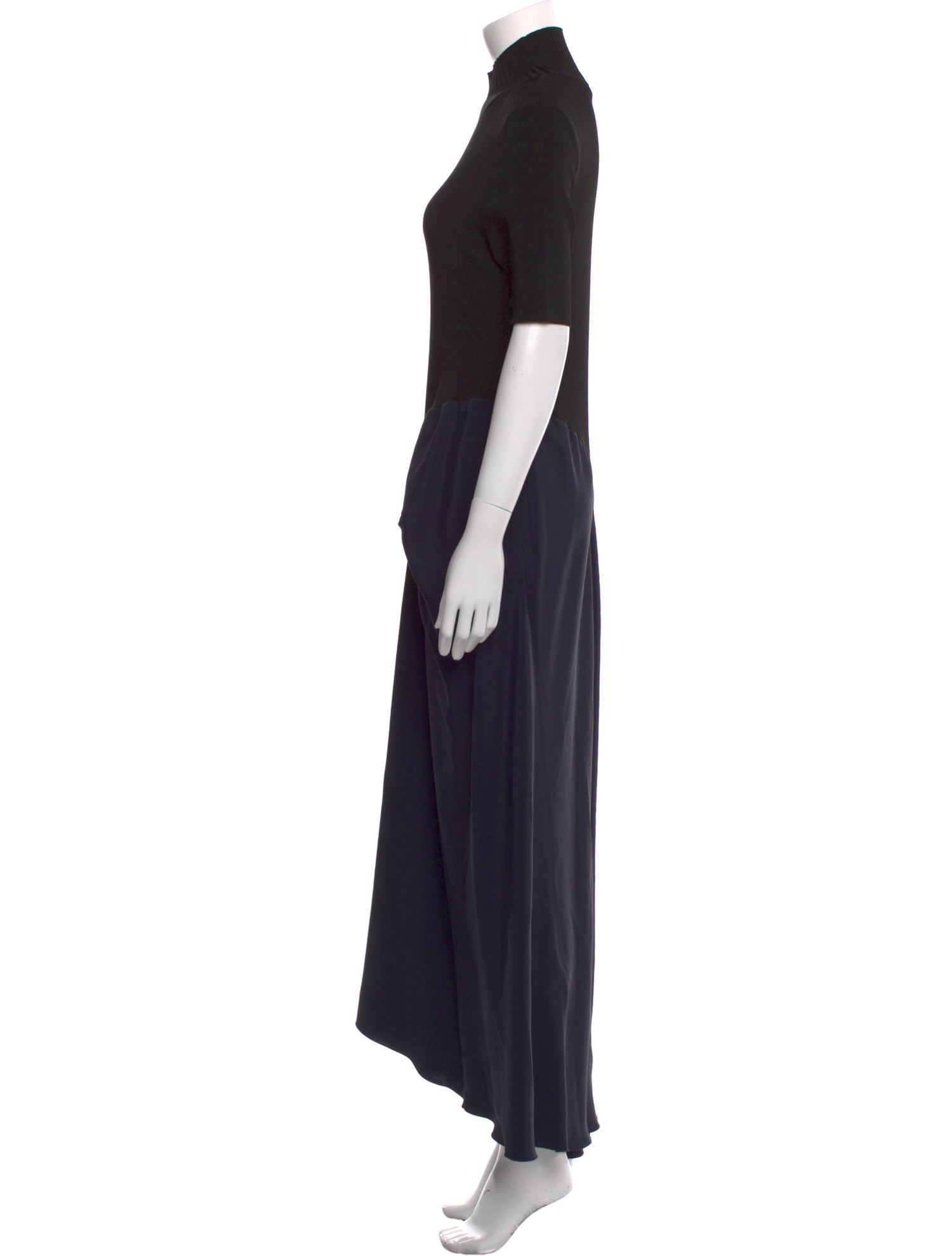 Victoria Beckham Mock Neck Long Dress
