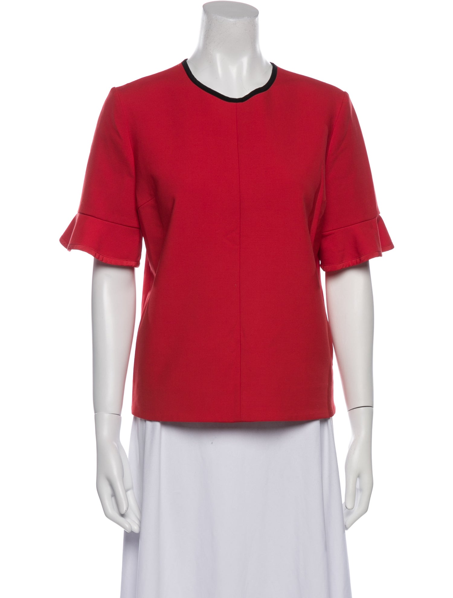 Victoria Beckham Wool Crew Neck T-Shirt