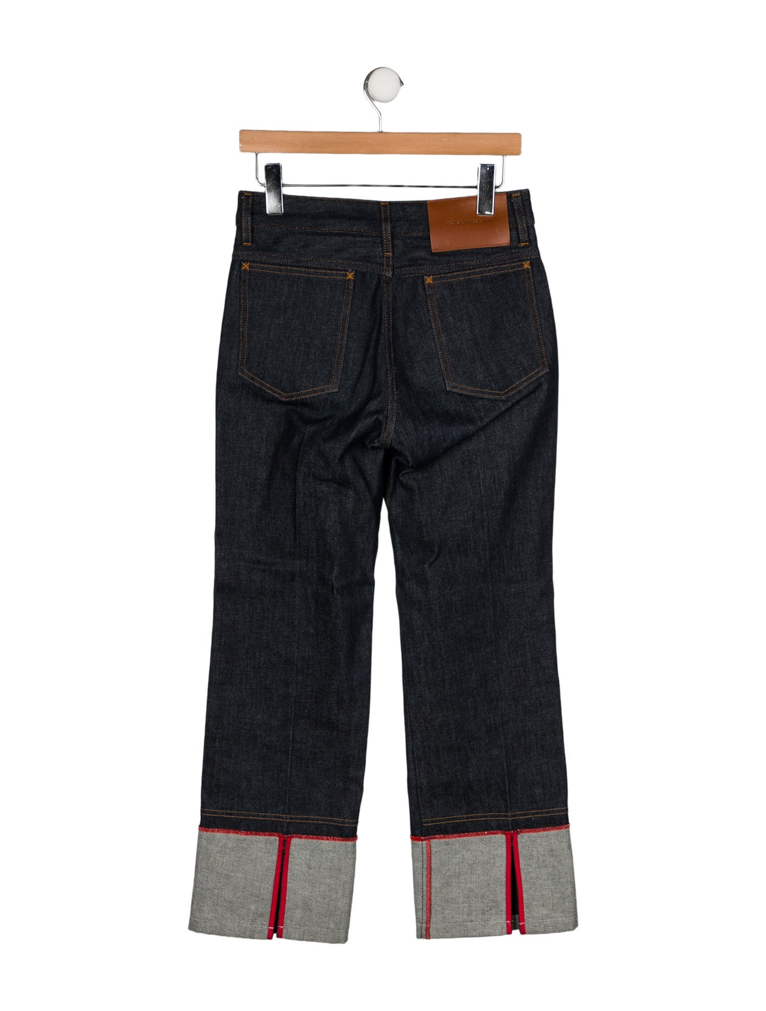 Victoria Beckham Mid-Rise Wide Leg Jeans