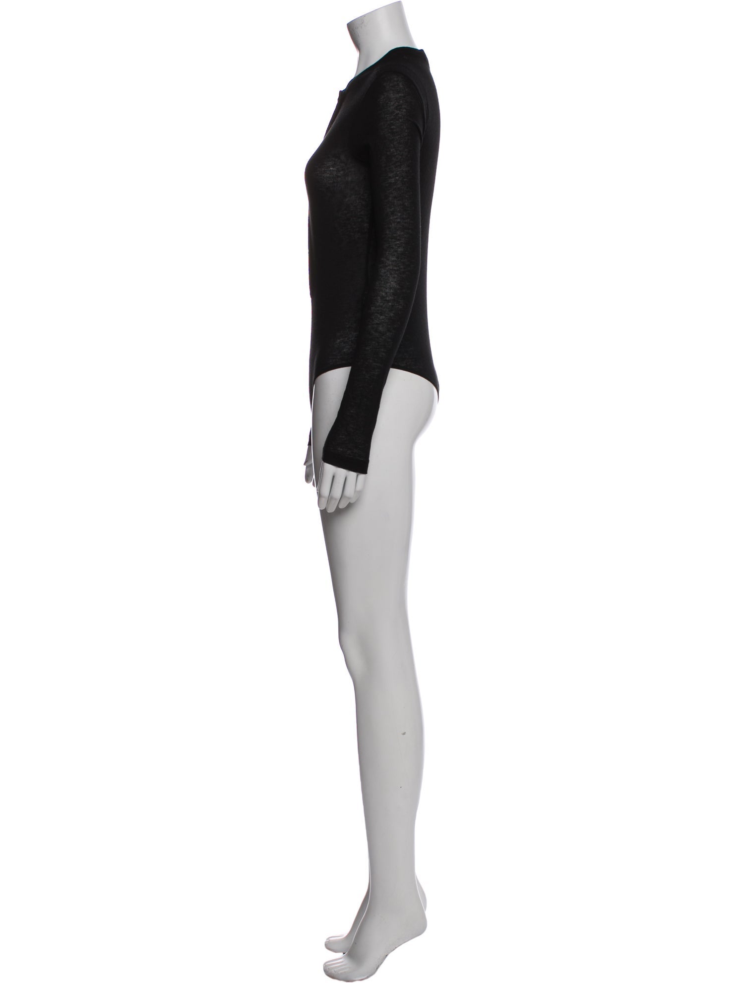 Victoria Beckham Mock Neck Long Sleeve Bodysuit