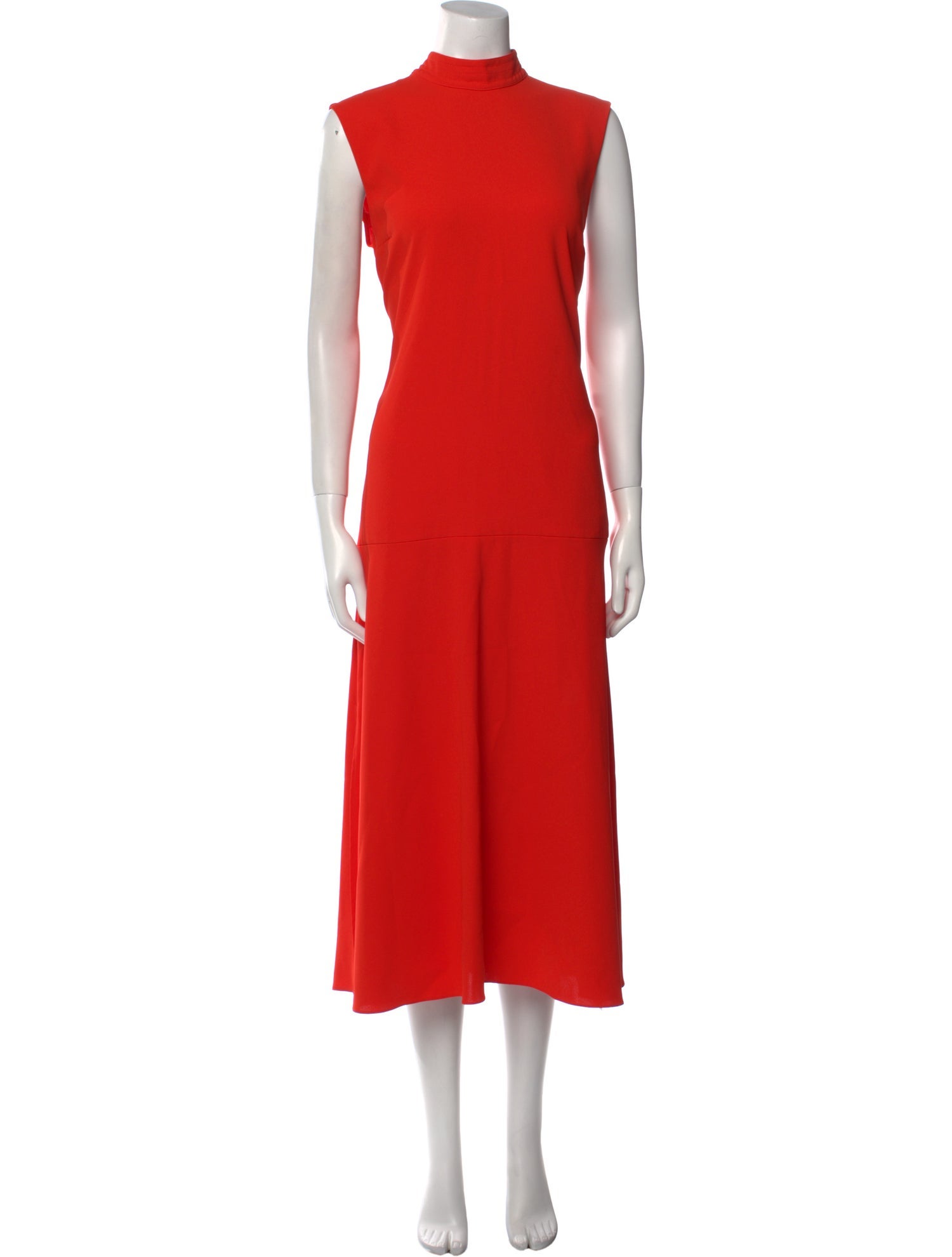 Victoria Beckham Mock Neck Long Dress