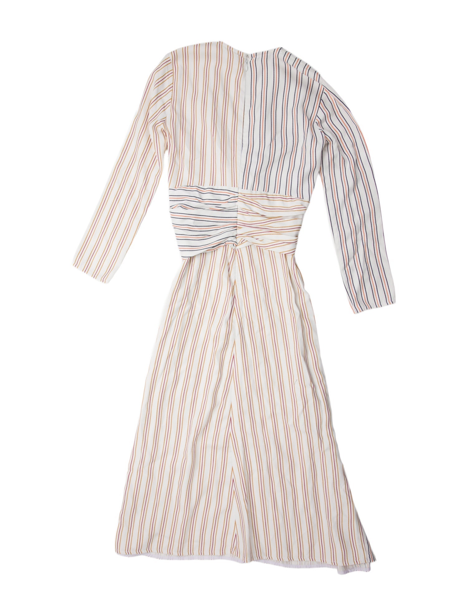 Victoria Beckham Striped Midi Length Dress