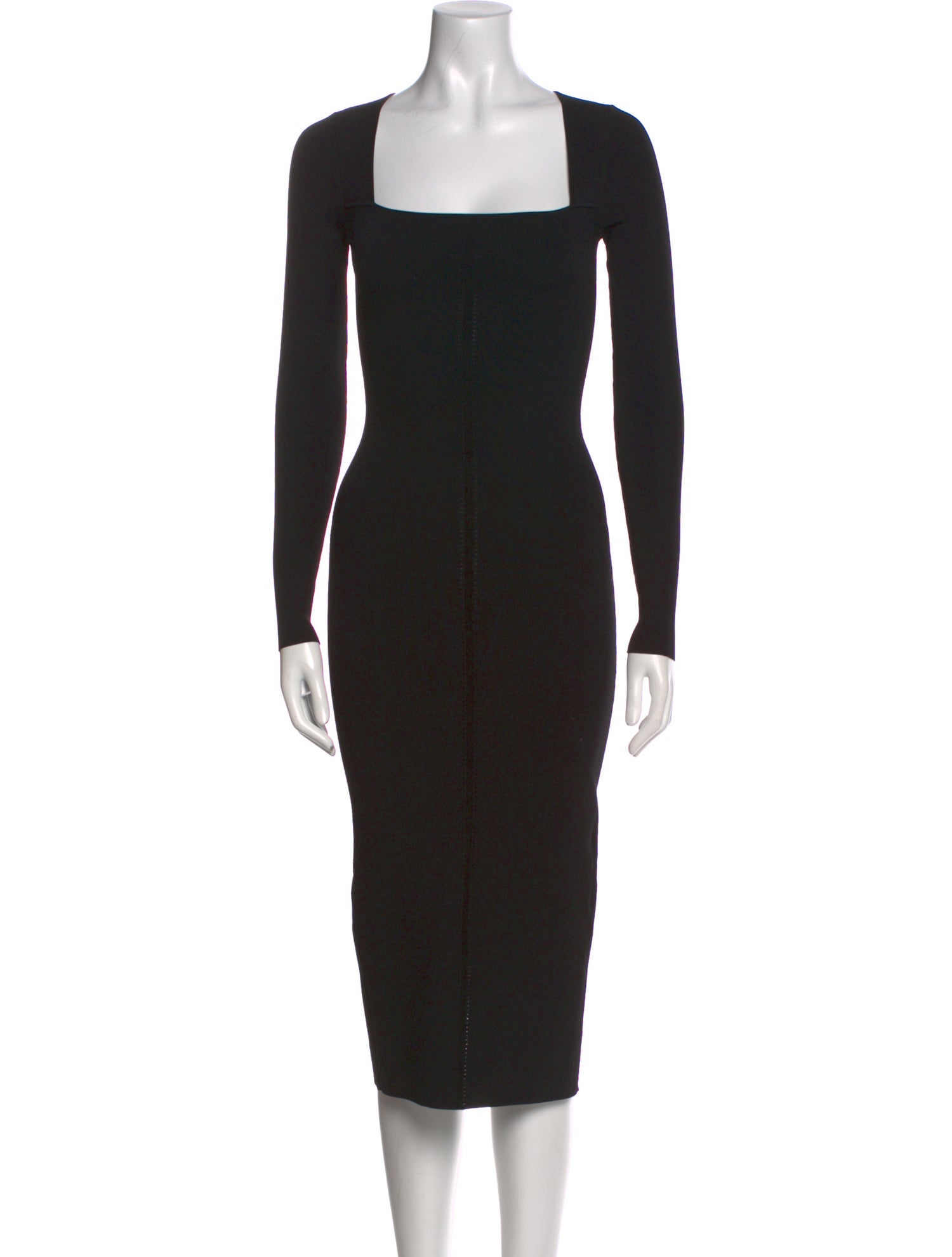 Victoria Beckham Square Neckline Midi Length Dress
